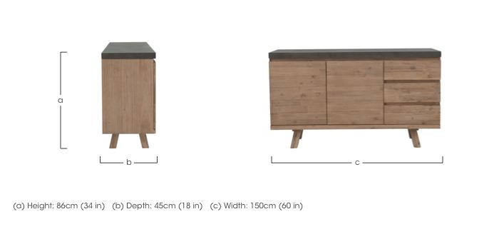 Fusion 2 Door 3 Drawer Sideboard in  on Furniture Village