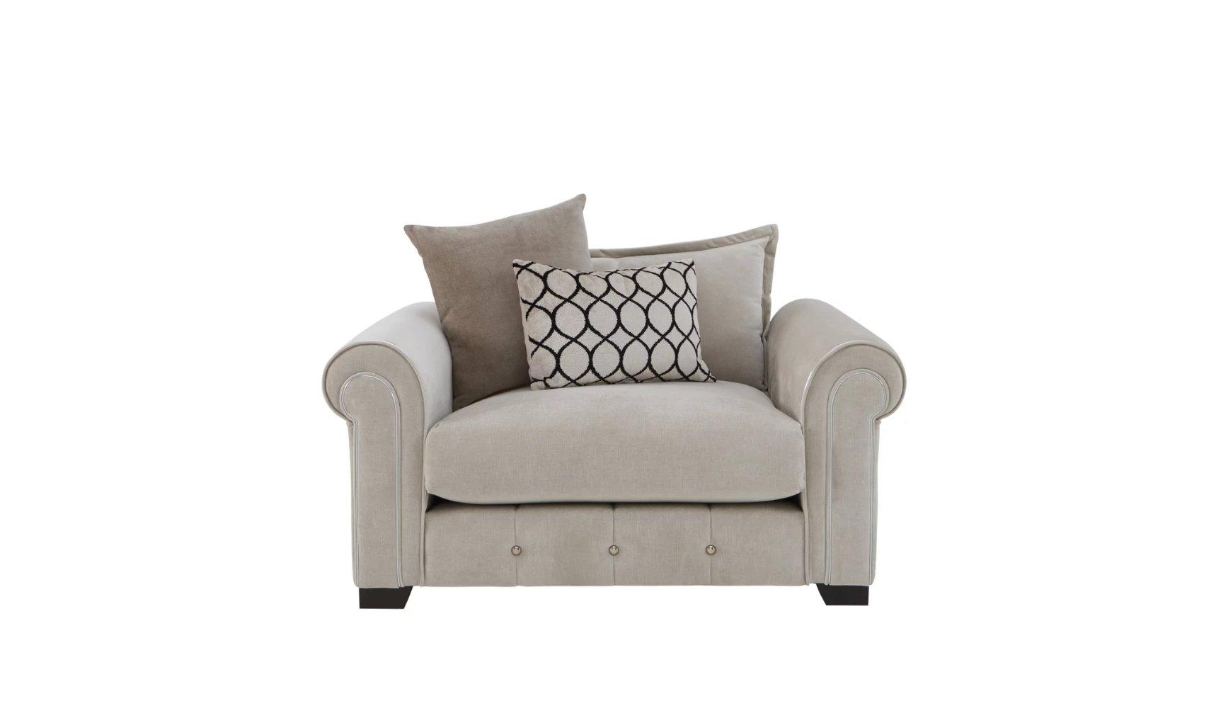 Sumptuous Fabric Snuggler Chair in  on Furniture Village