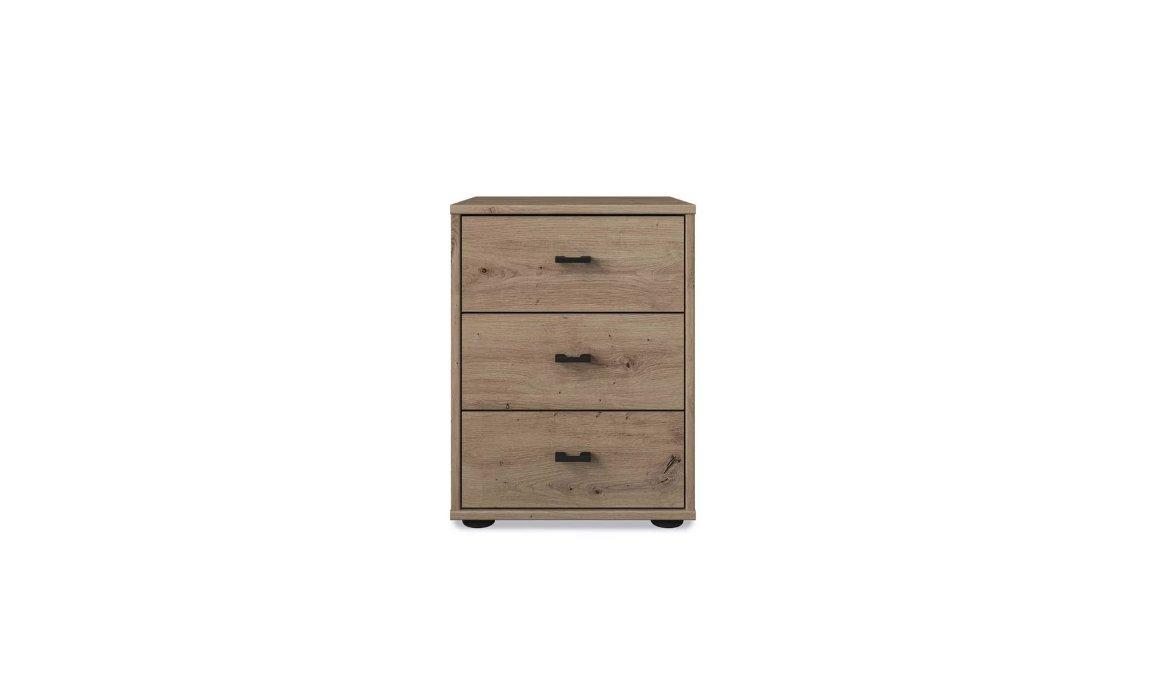 Dallas 40cm 3 Drawer Bedside Cabinet in  on Furniture Village
