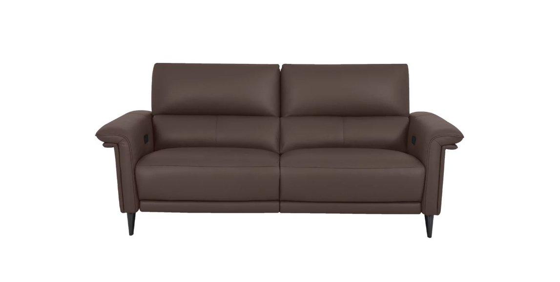 Huxley 3 Seater Leather Power Recliner Sofa with Telescopic Headrests, Power Chair & Storage Footstool in  on Furniture Village