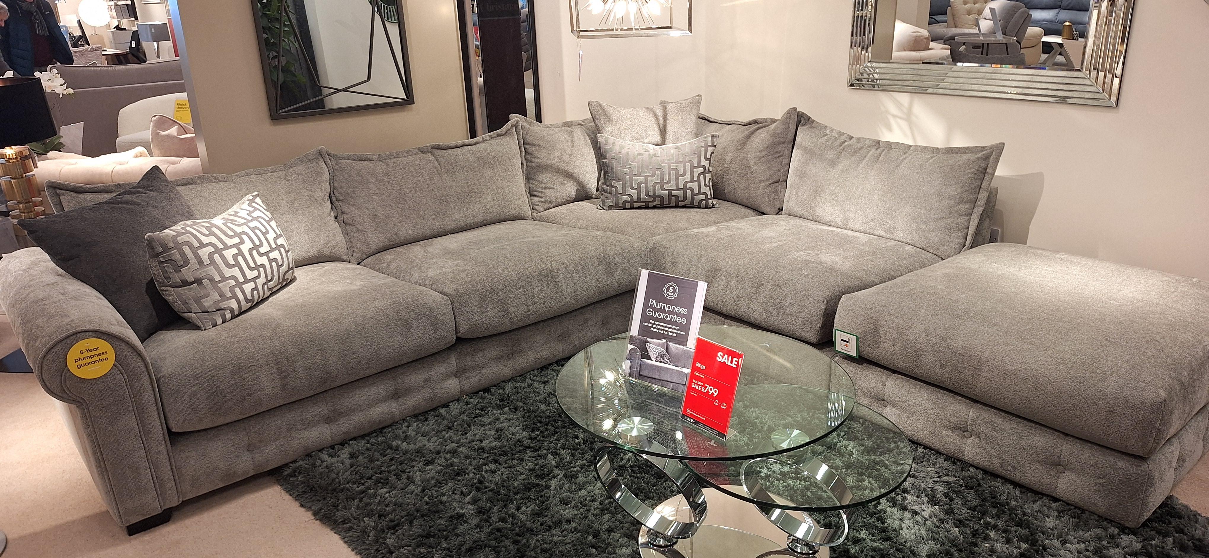 Sumptuous corner chaise sofa in  on Furniture Village