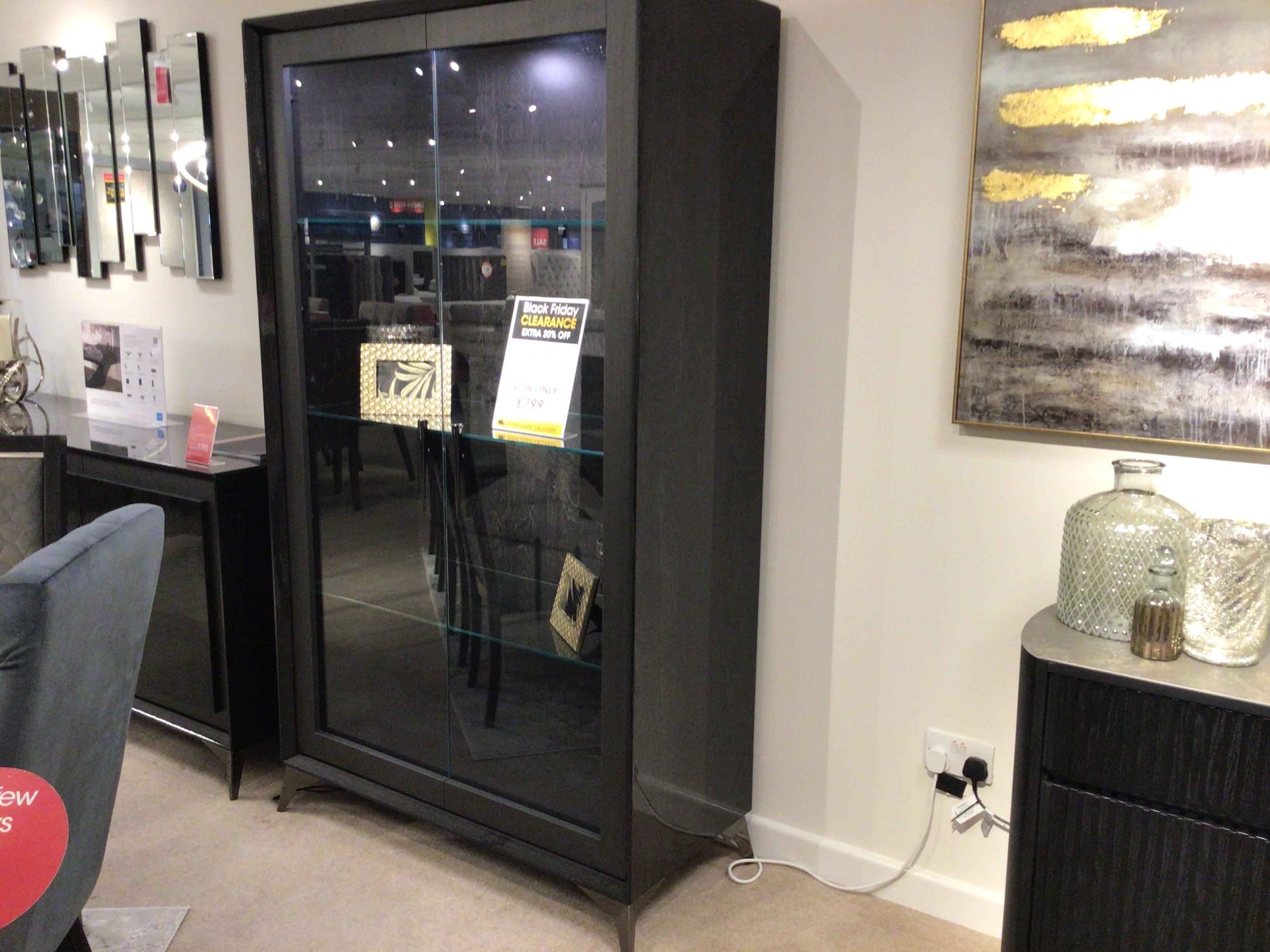 Vita 2 door curio display cabinet in  on Furniture Village