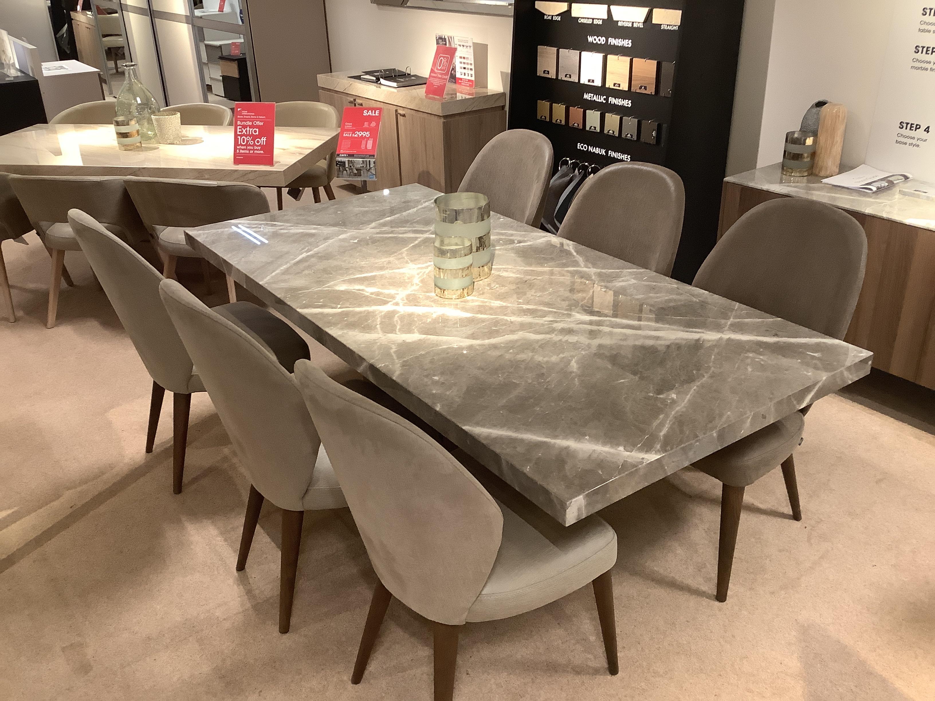 Empire 220cm Table & 6 Chairs in  on Furniture Village