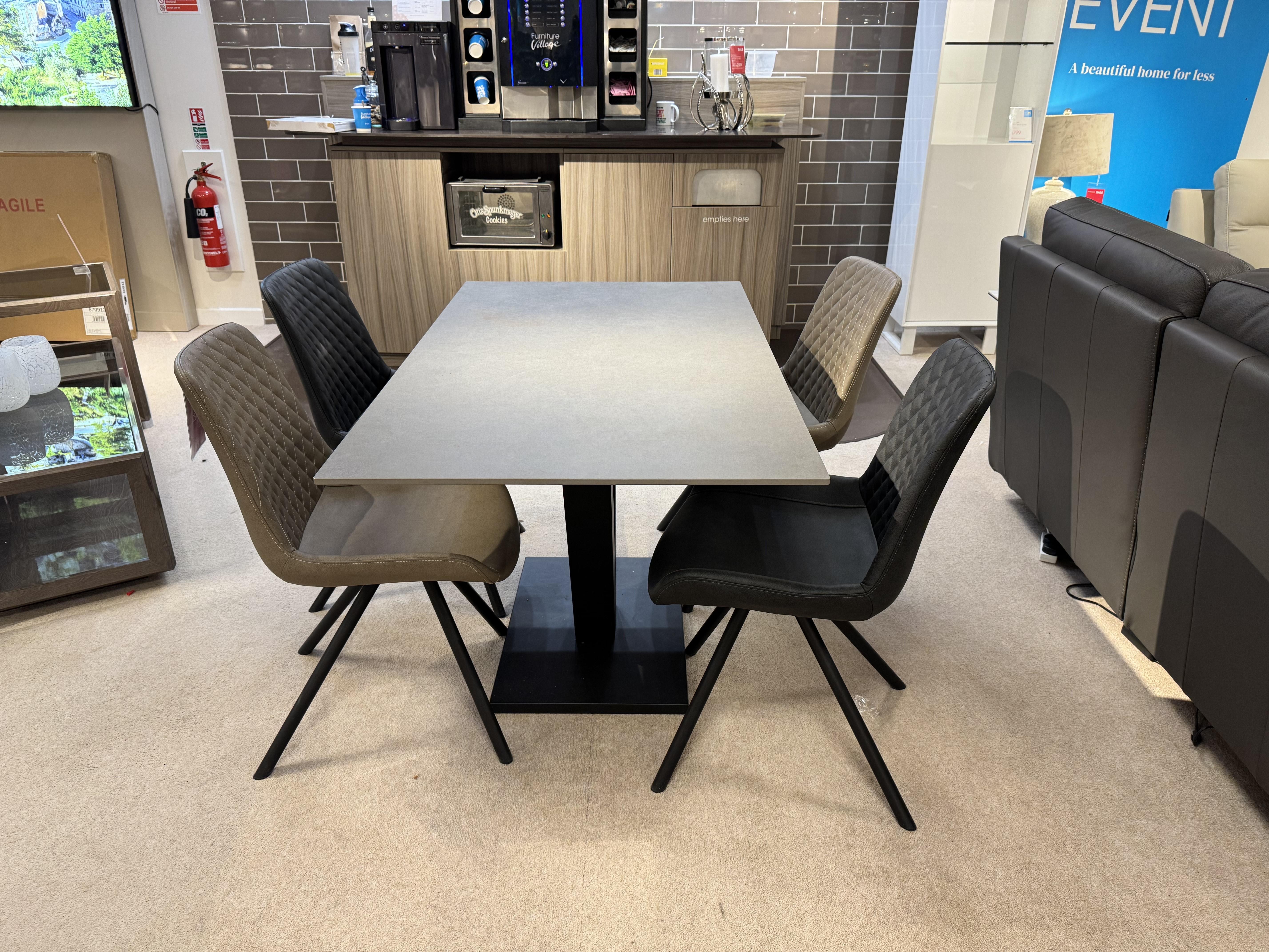 Ion Dining Table & 4 Chairs in  on Furniture Village