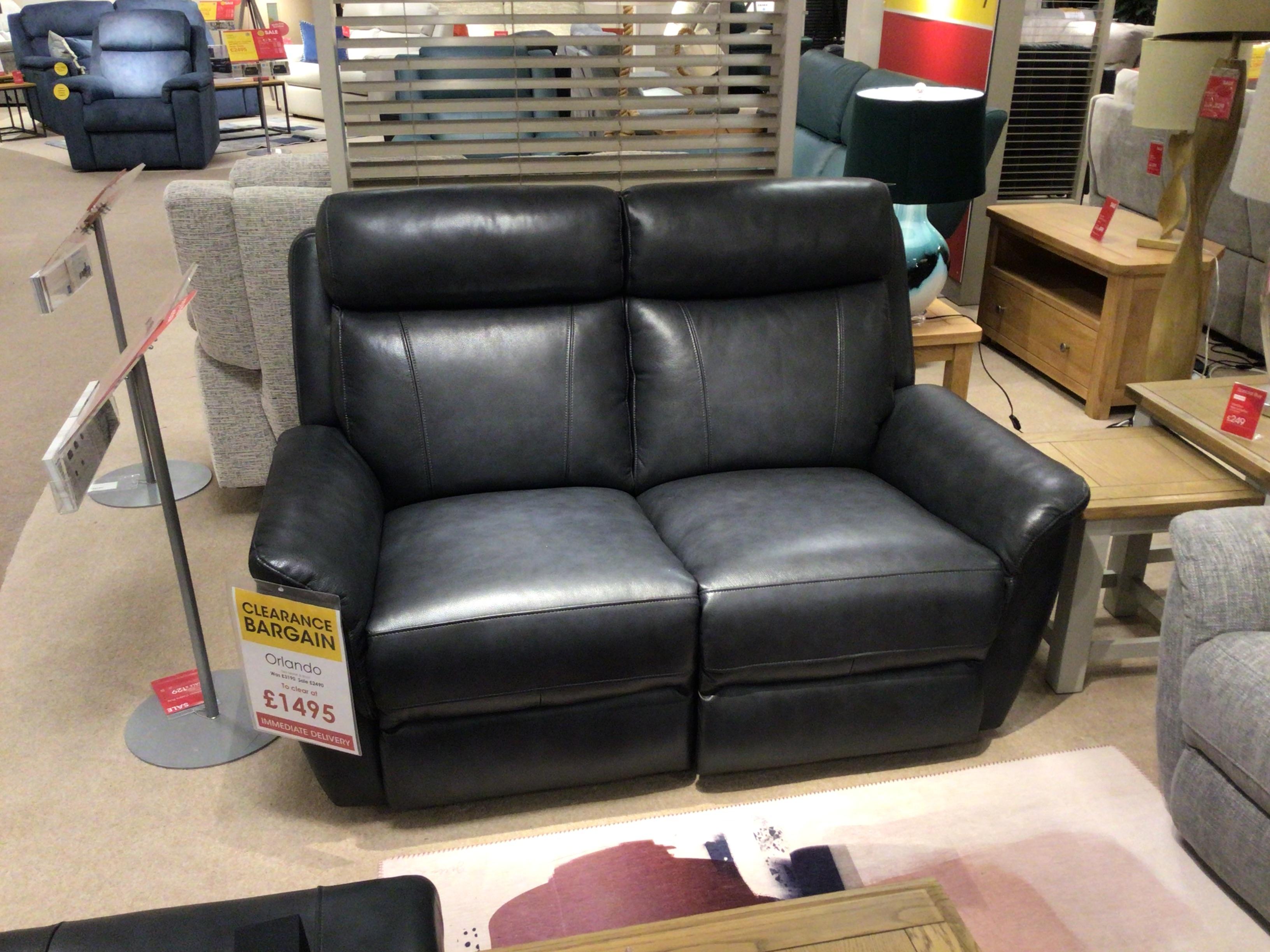 Orlando two seater and stool in  on Furniture Village