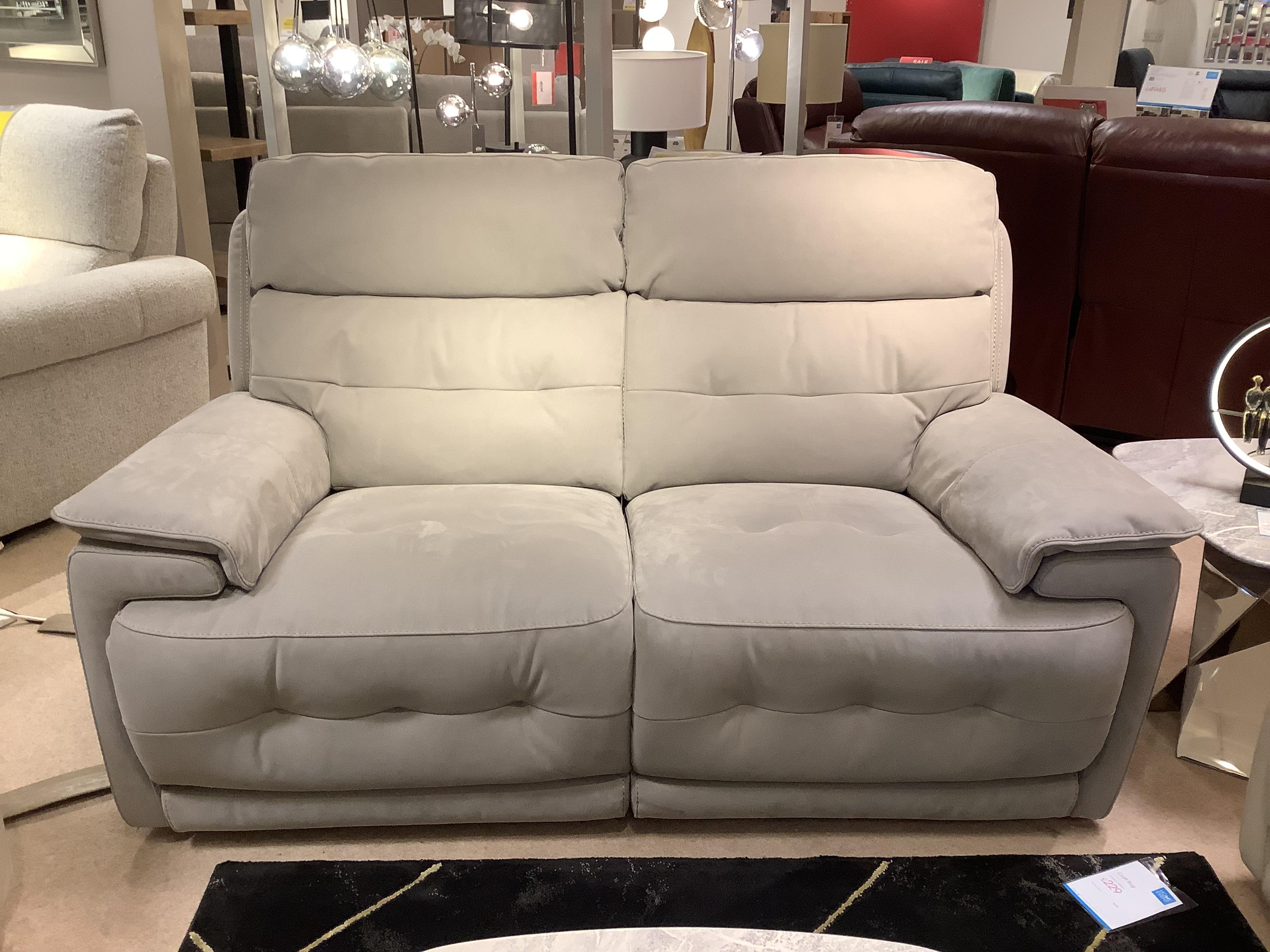 Bresica 2 Seater Power Recliner & Stool in  on Furniture Village