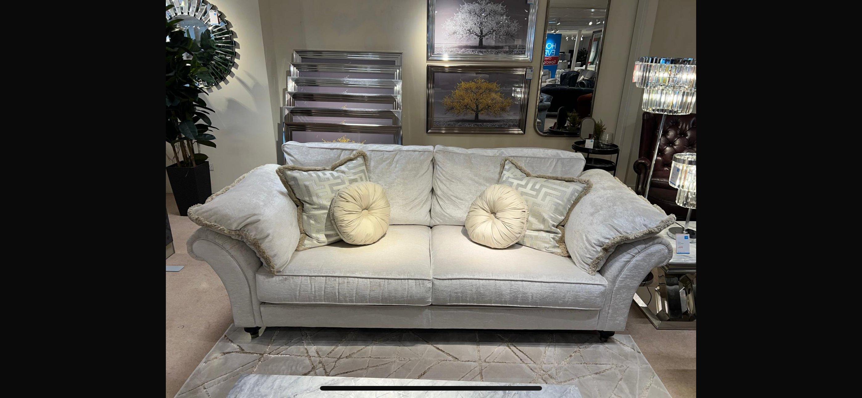 Princeton 3 Seater and Round Stool in  on Furniture Village