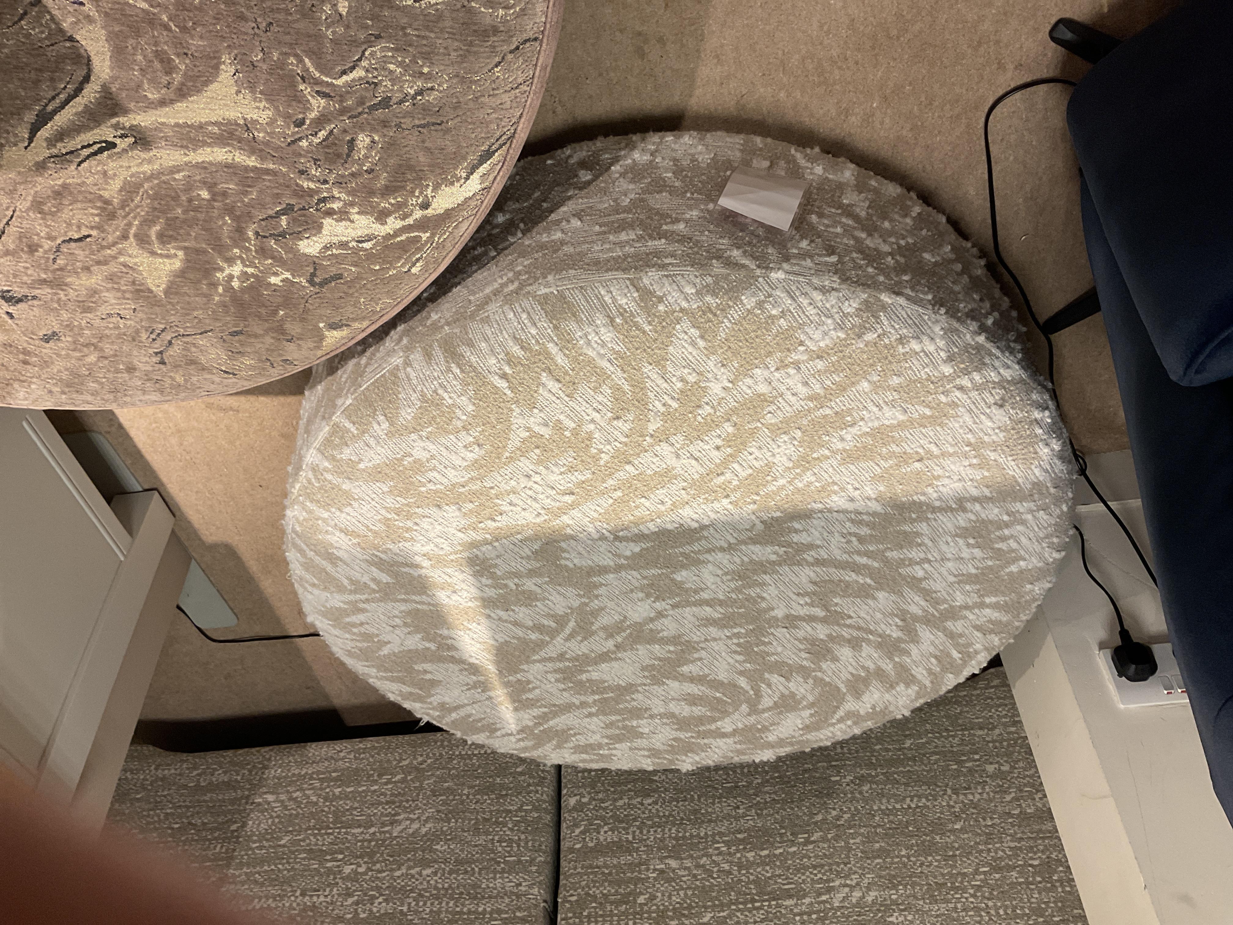 Harper round footstool in  on Furniture Village