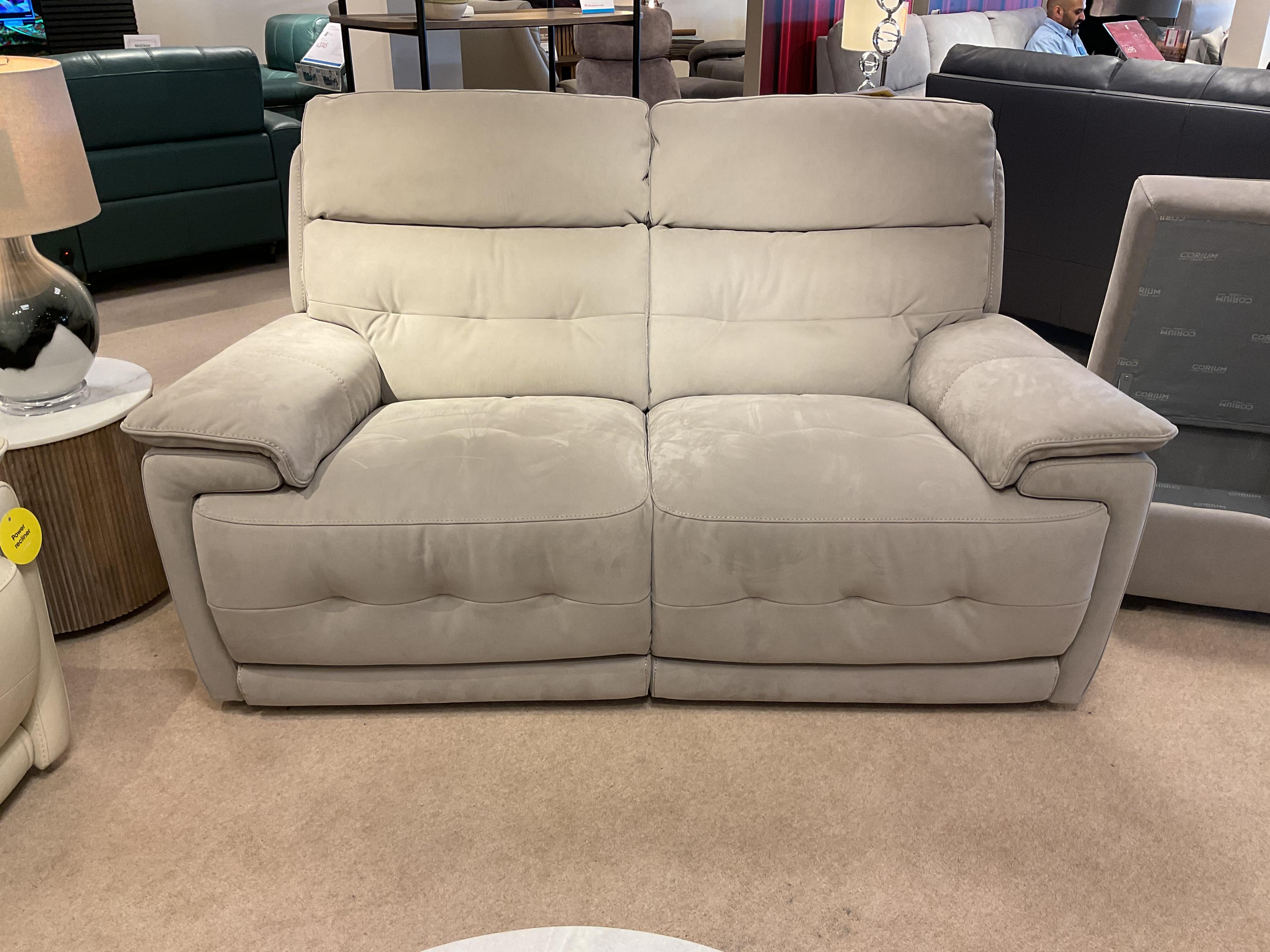 Brescia 2 Seater Power Recliner Sofa & Footstool in  on Furniture Village