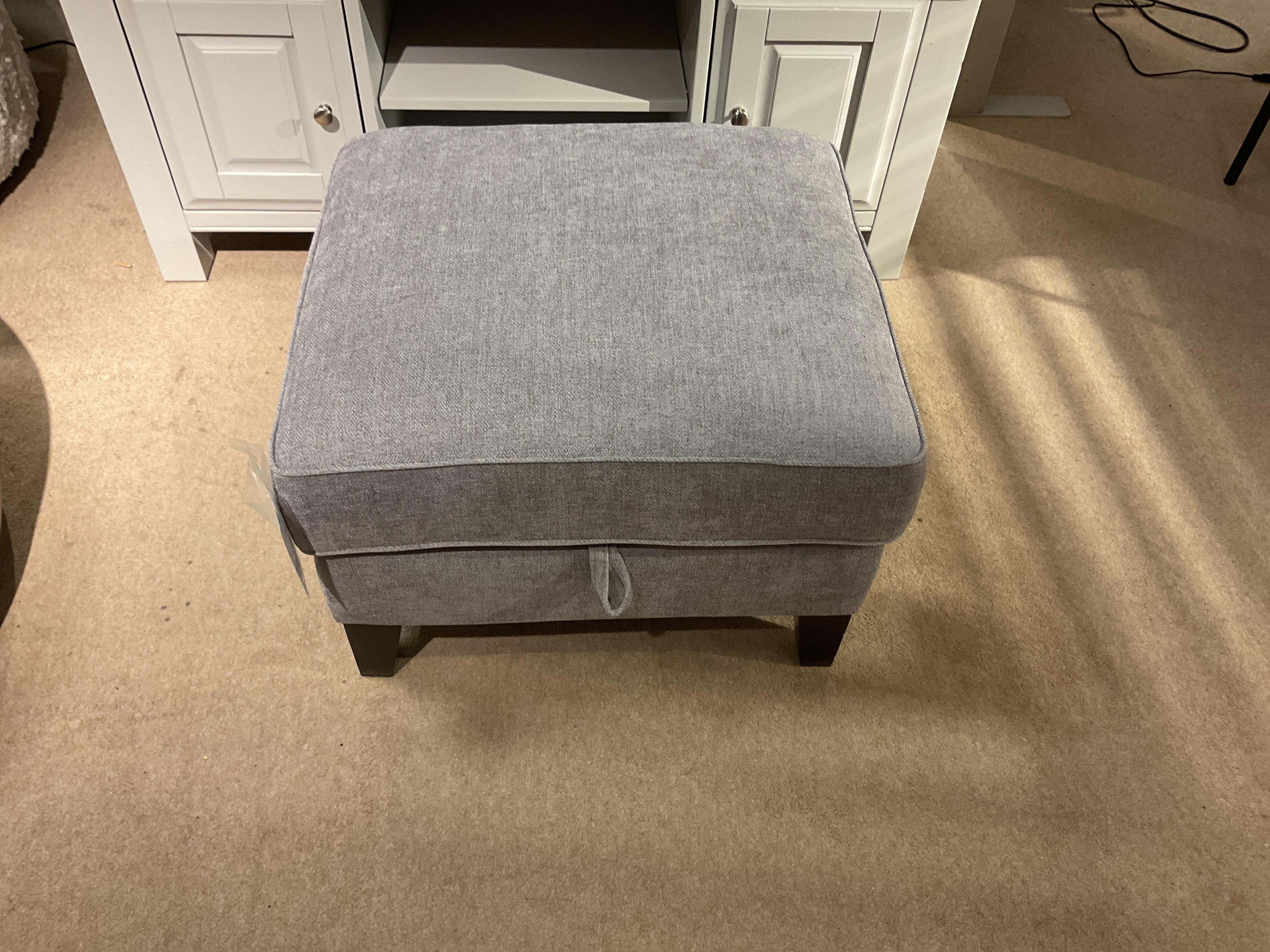 Brondby storage footstool in  on Furniture Village