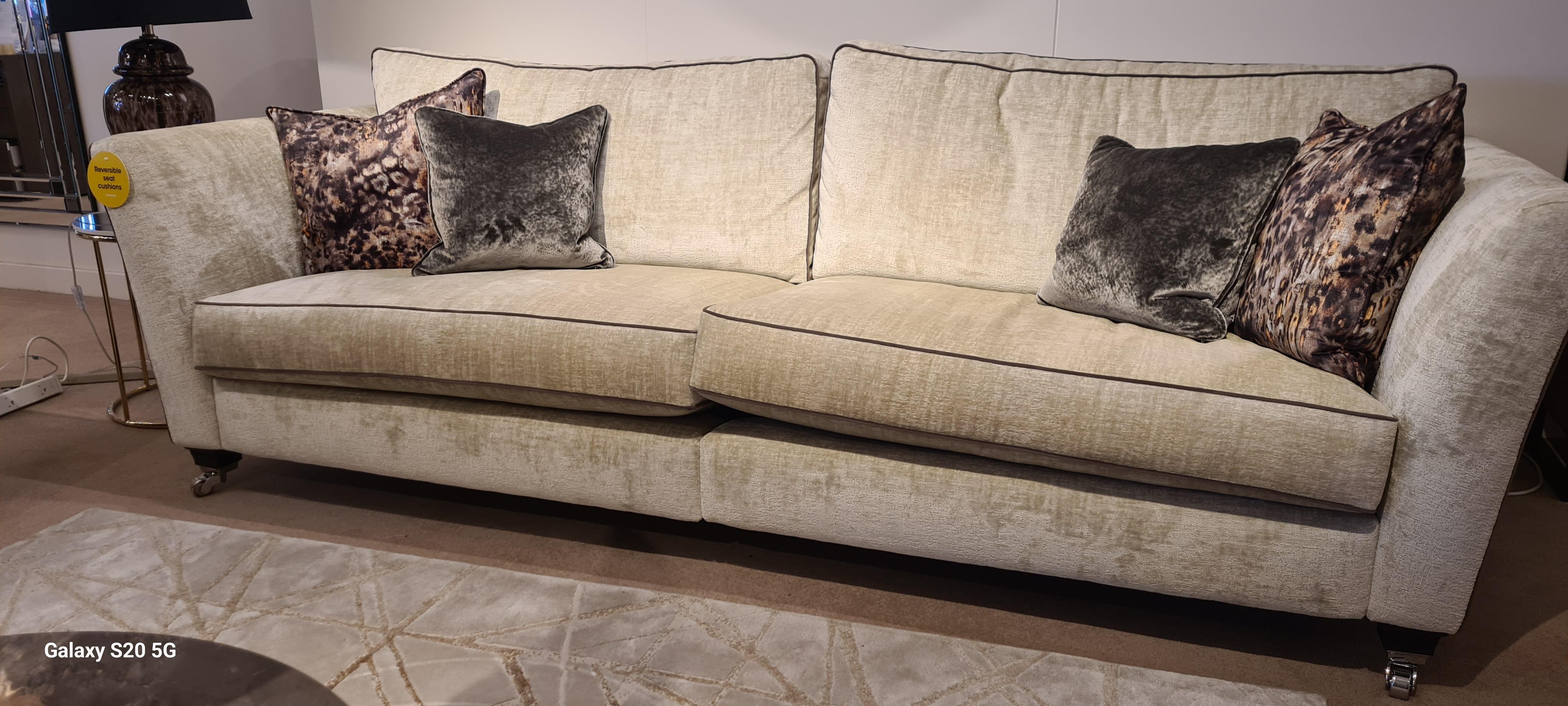 Victoria Park 5 seater snuggler and stool in  on Furniture Village