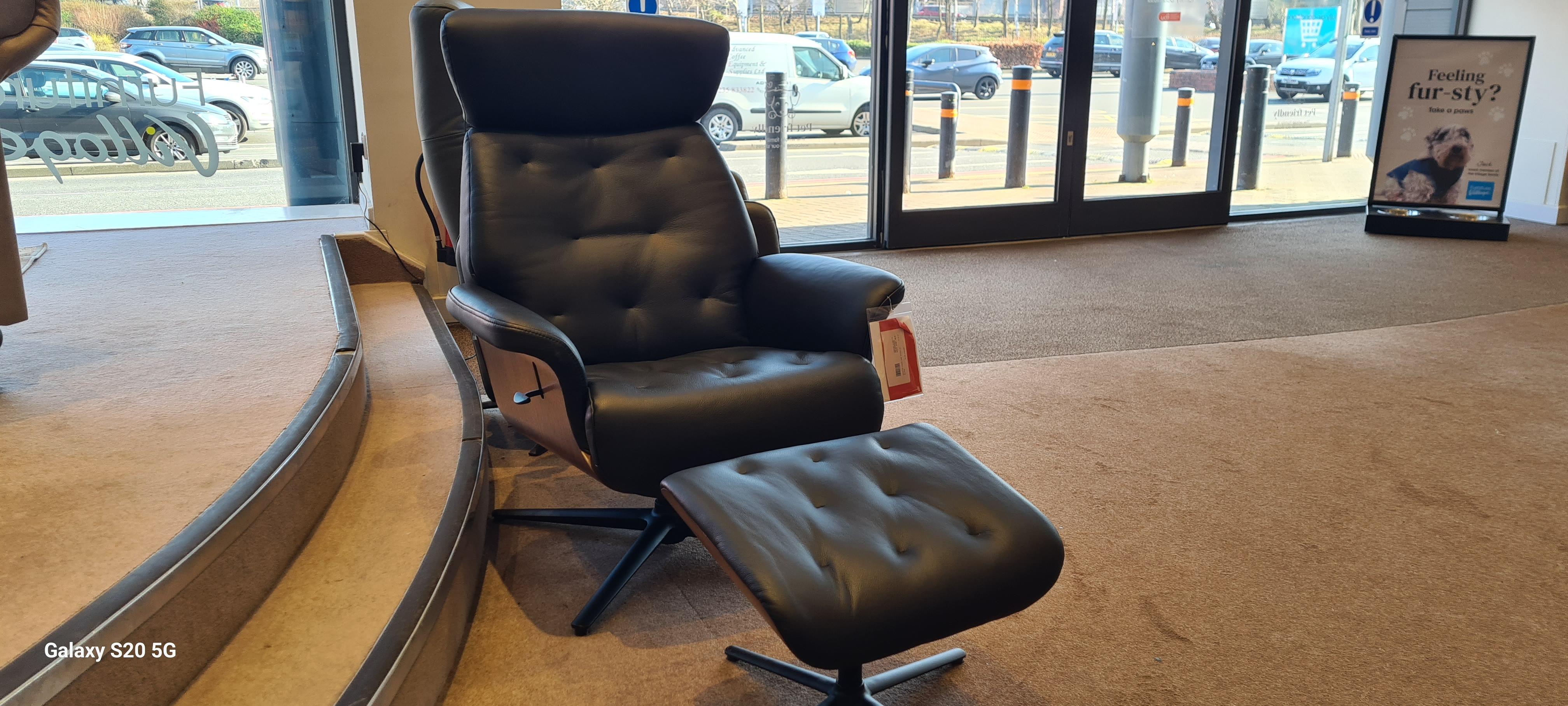 Kristoff swivel chair and stool in  on Furniture Village