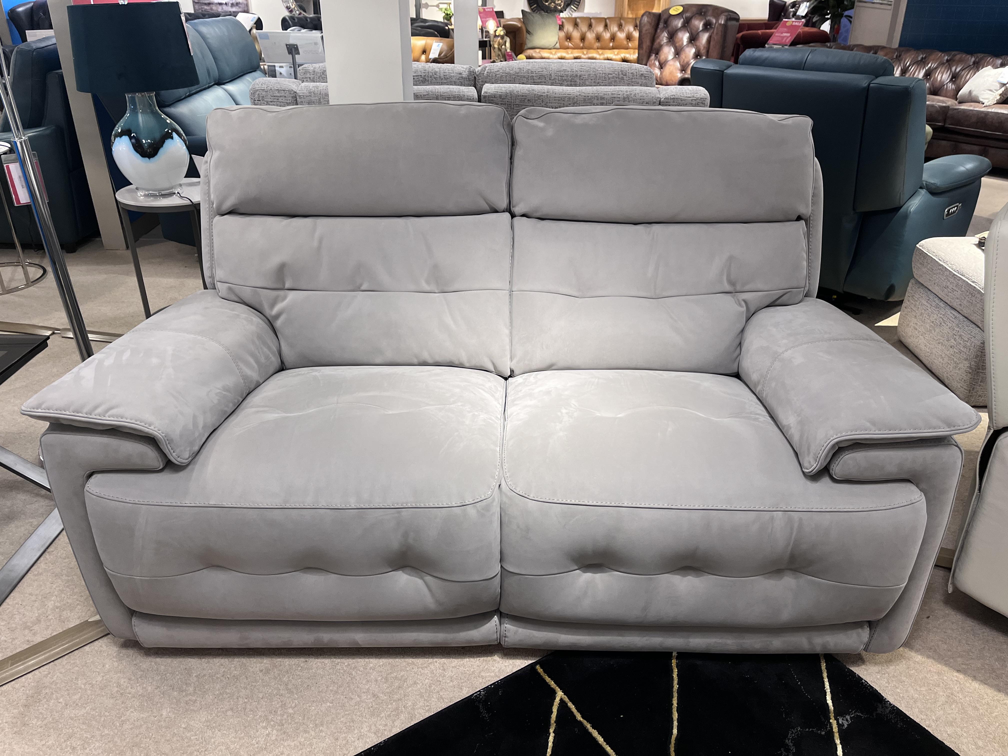 Brescia 2 seater power recliner chair & stool in  on Furniture Village