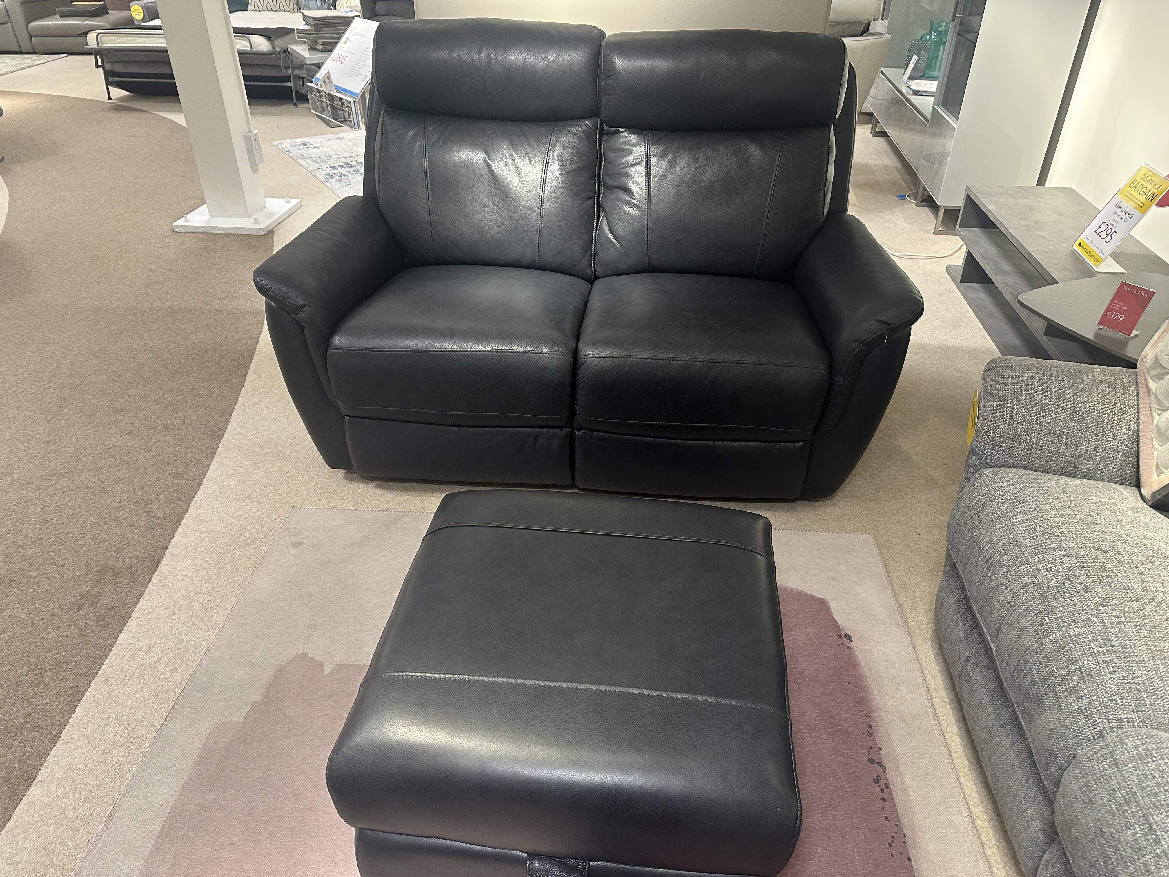 Orlando 2 Seater Power Sofa with Power Headrest and Storage Footstool in  on Furniture Village