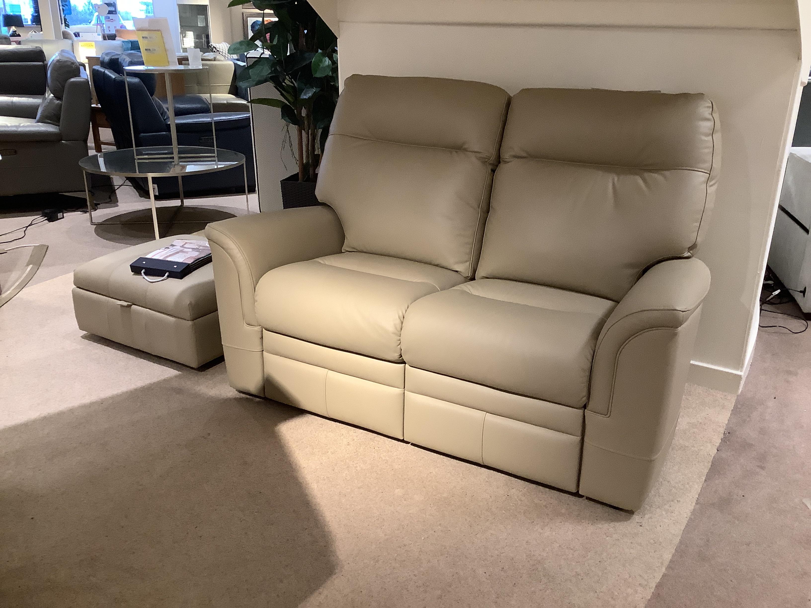 Hudson 2 seater static sofa and Footstool in  on Furniture Village