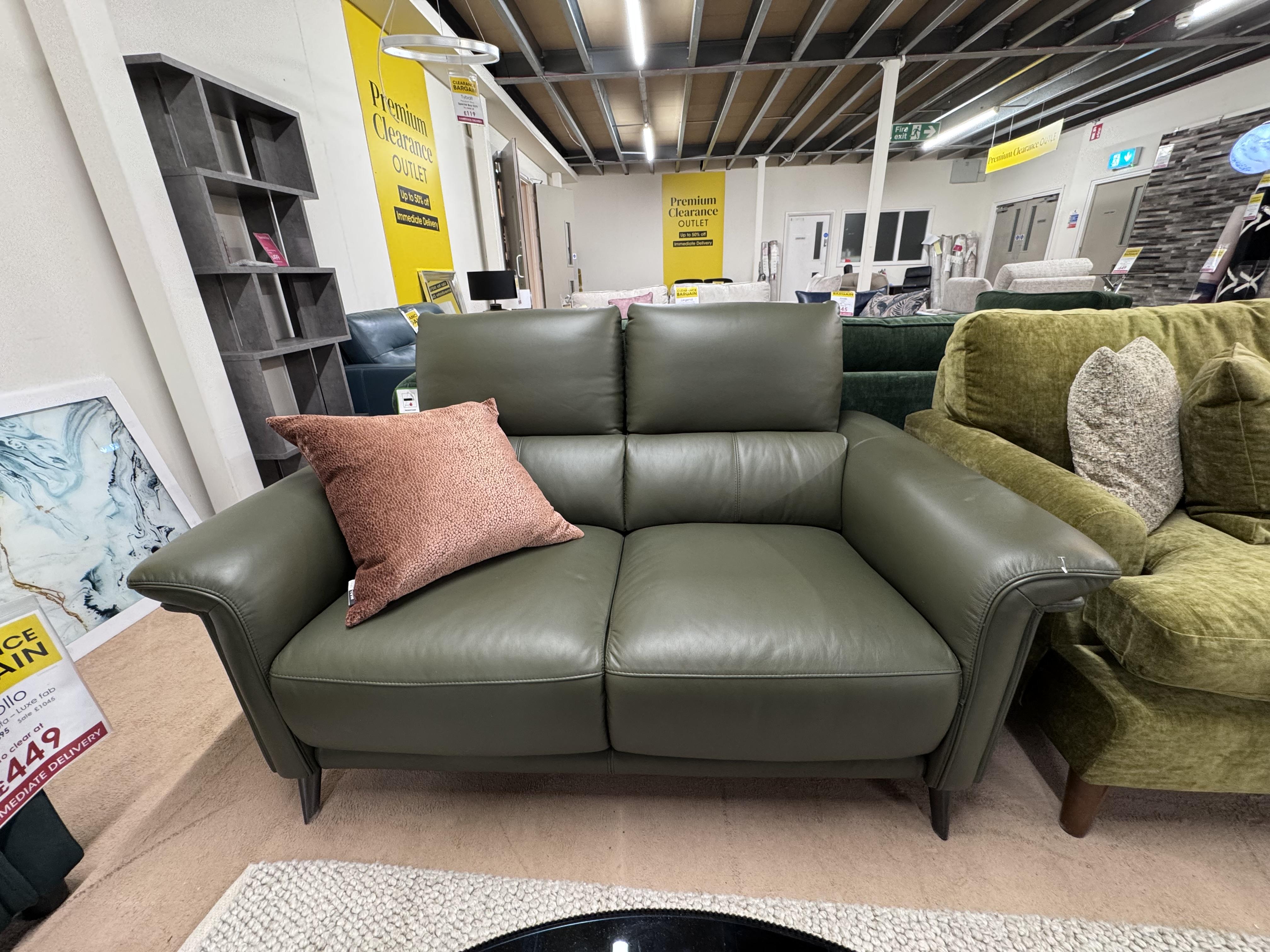 Domicil Huxley Leather 2- Seater in  on Furniture Village