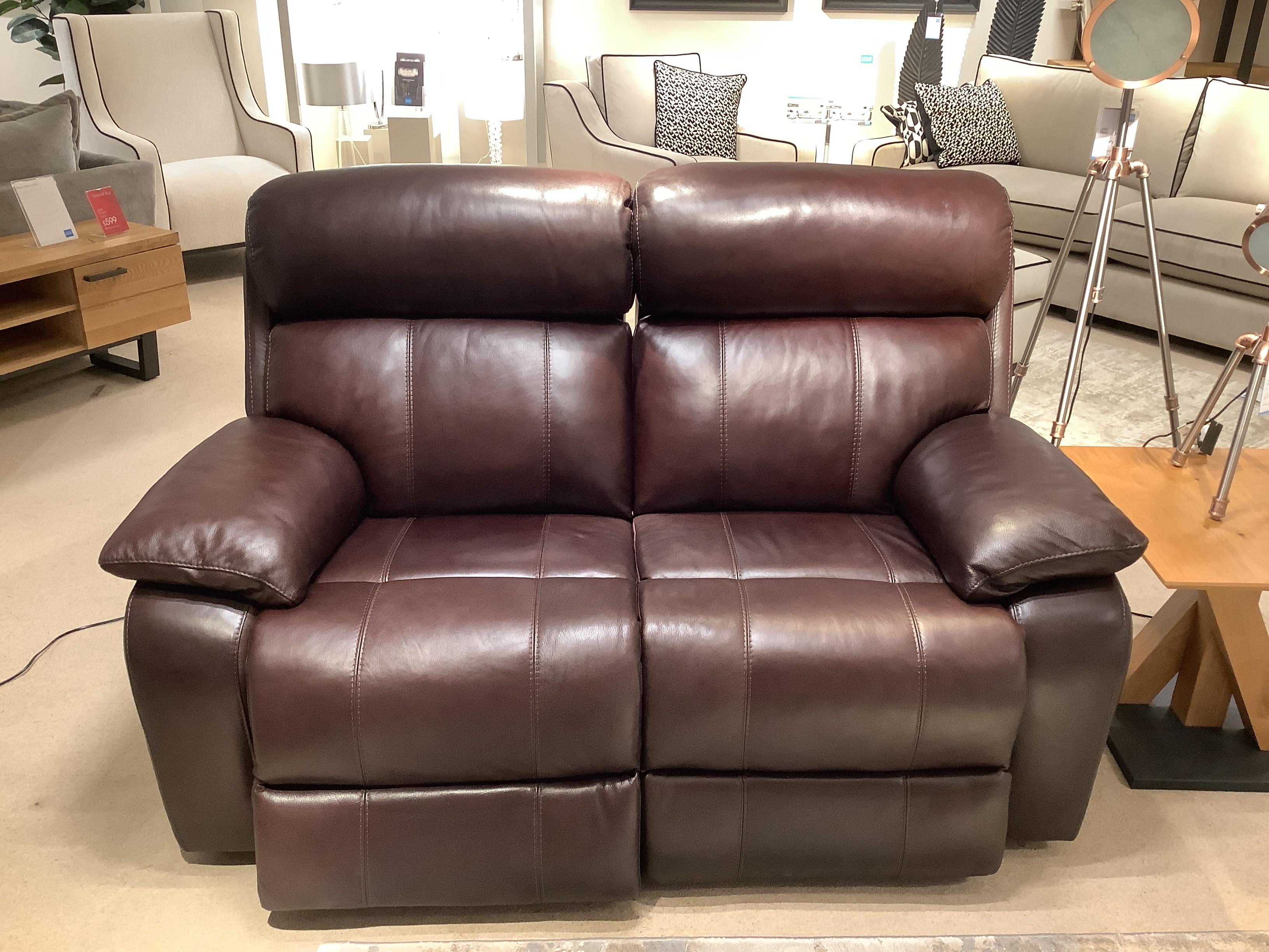 Moreno 2 seat power recliner with power headrest in  on Furniture Village