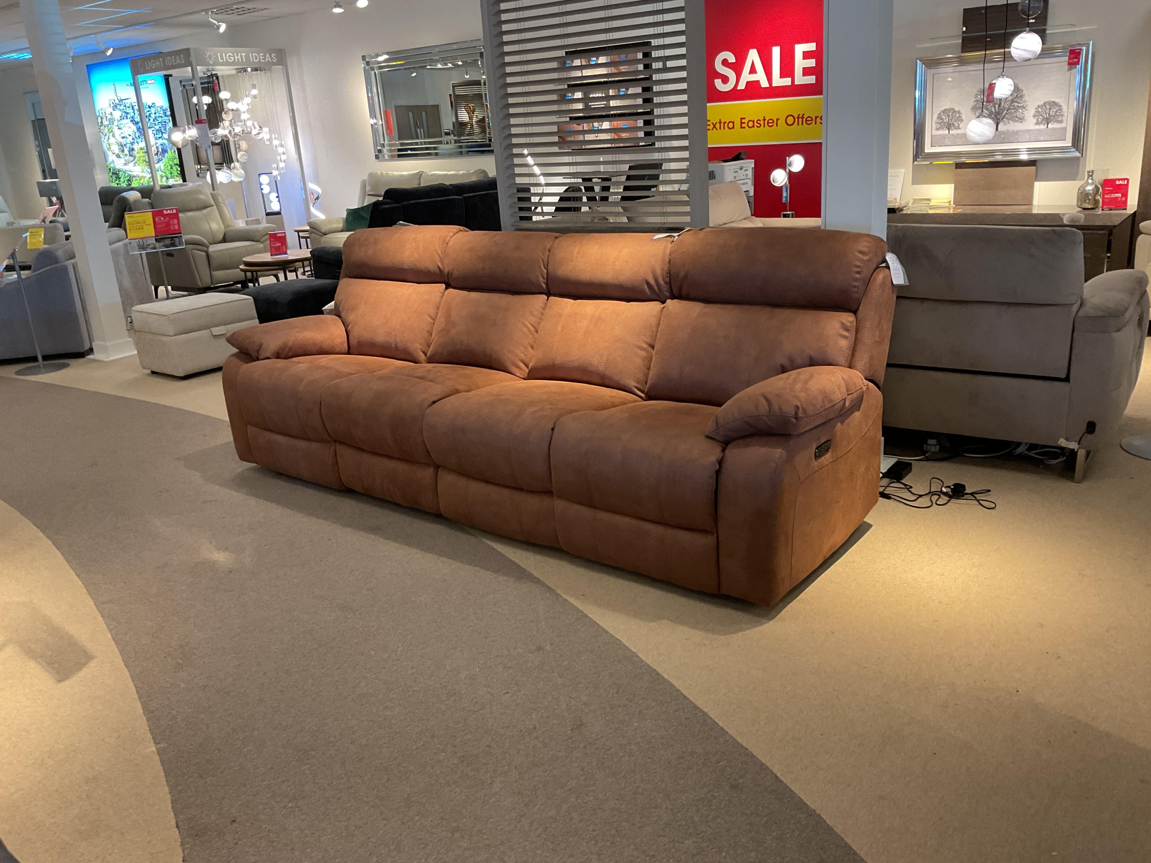 Moreno 4 seater sofa power recliner in  on Furniture Village