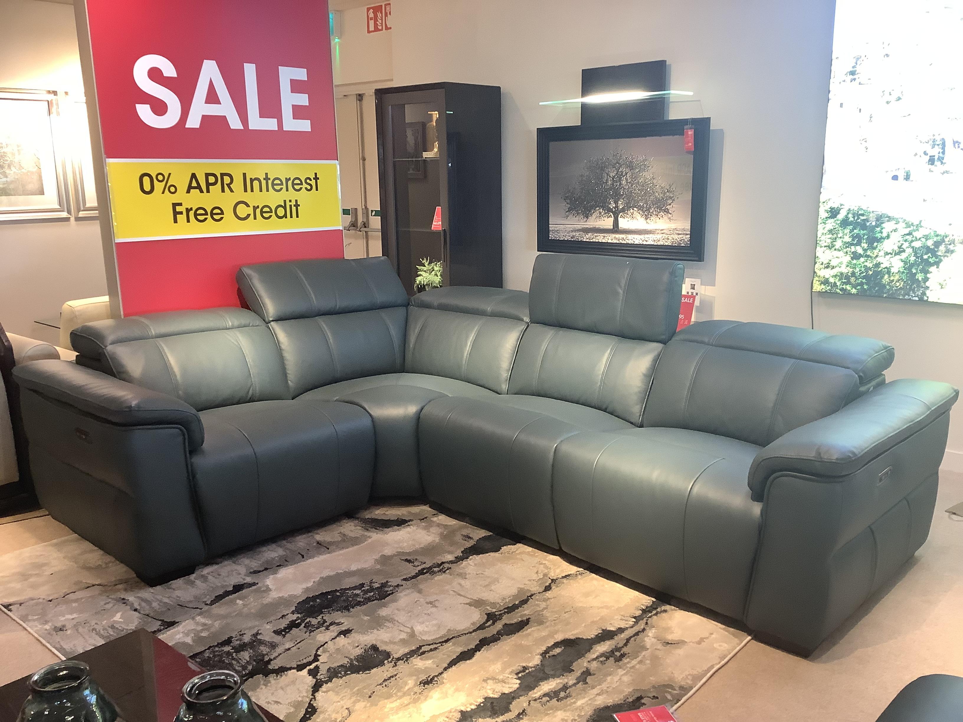 Inca LHF Power Corner Sofa & Footstool in  on Furniture Village