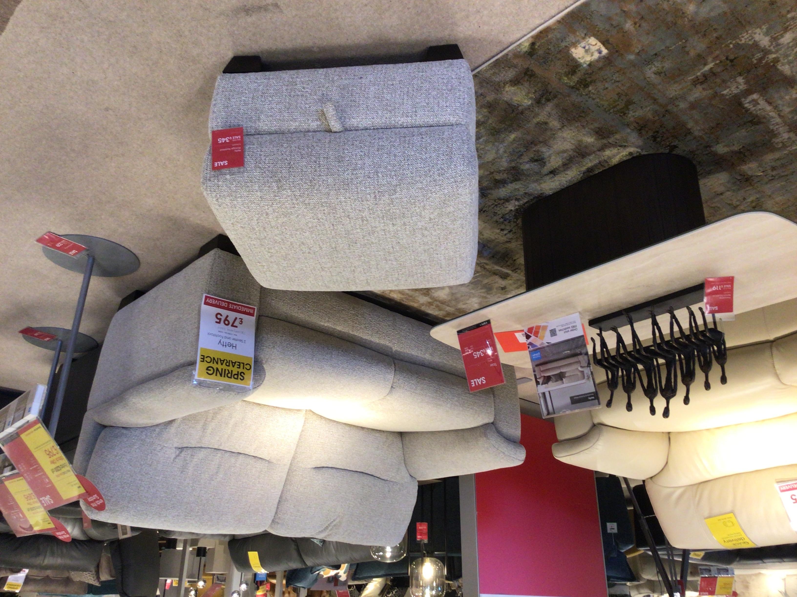 Hetty 2 Seater and Storage Footstool in  on Furniture Village