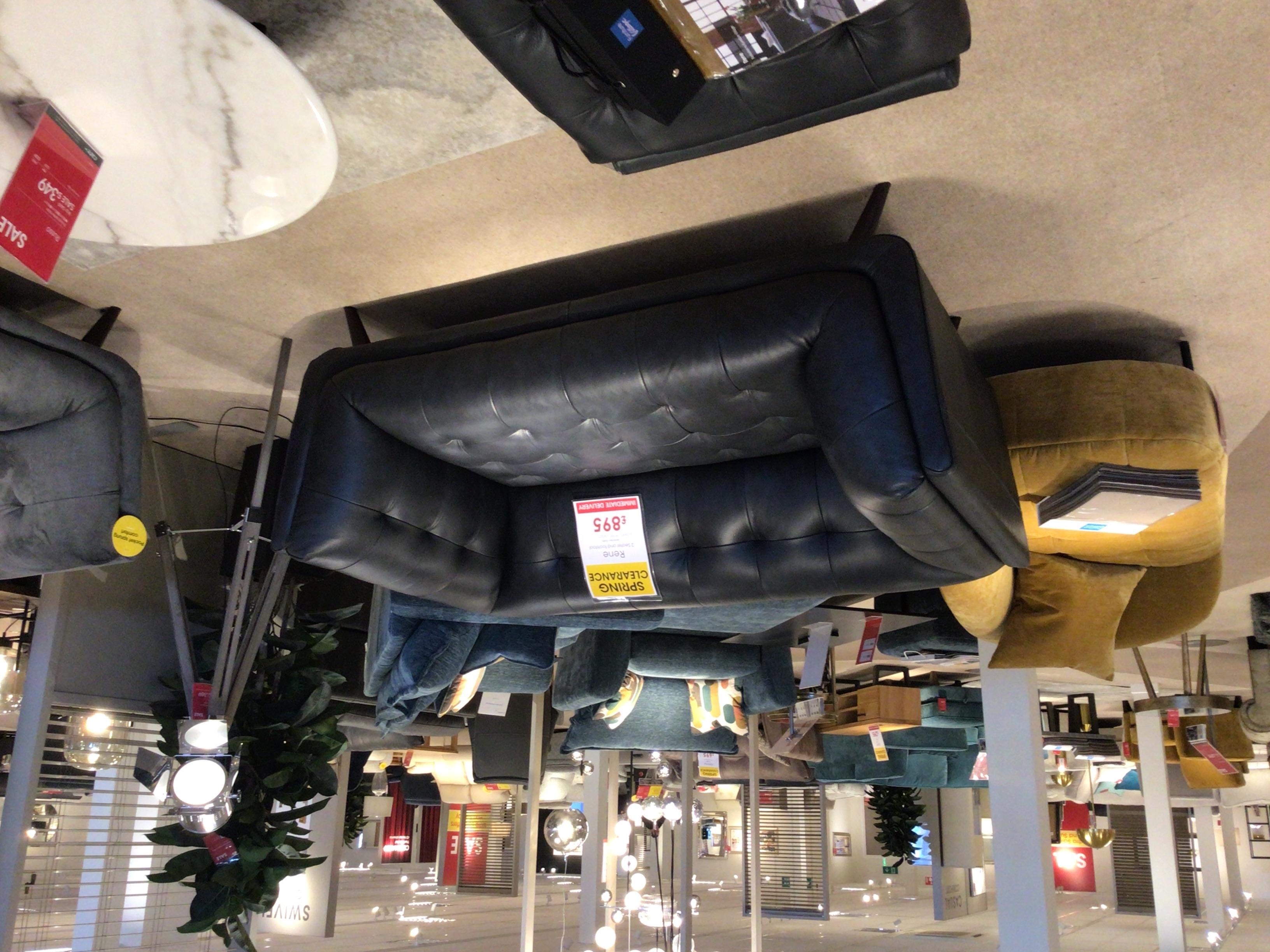 Rene 2 Seater and Bench Footstool in  on Furniture Village
