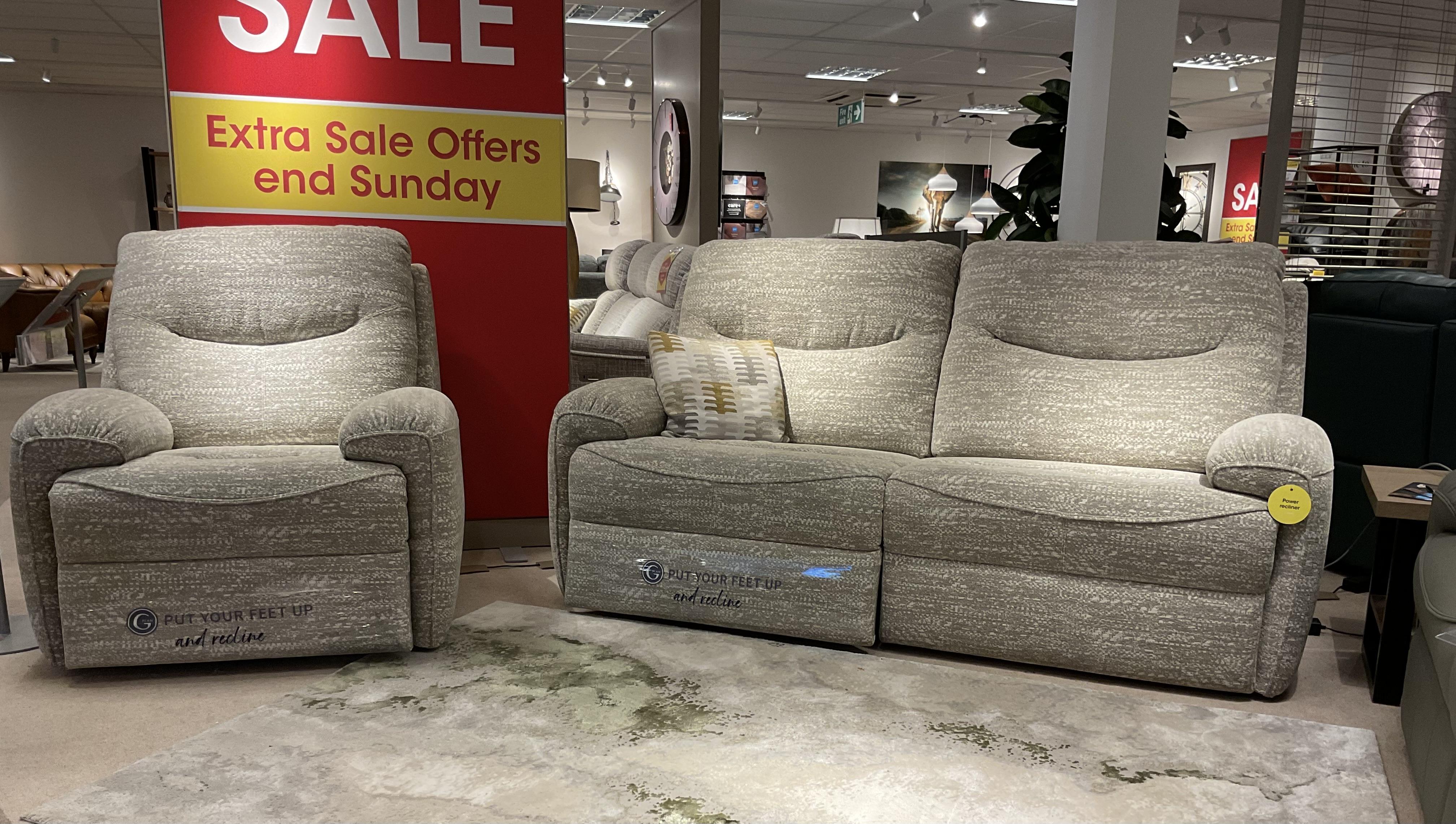 Amesbury 3 Seater Power Recliner & Power Recliner Chair in  on Furniture Village