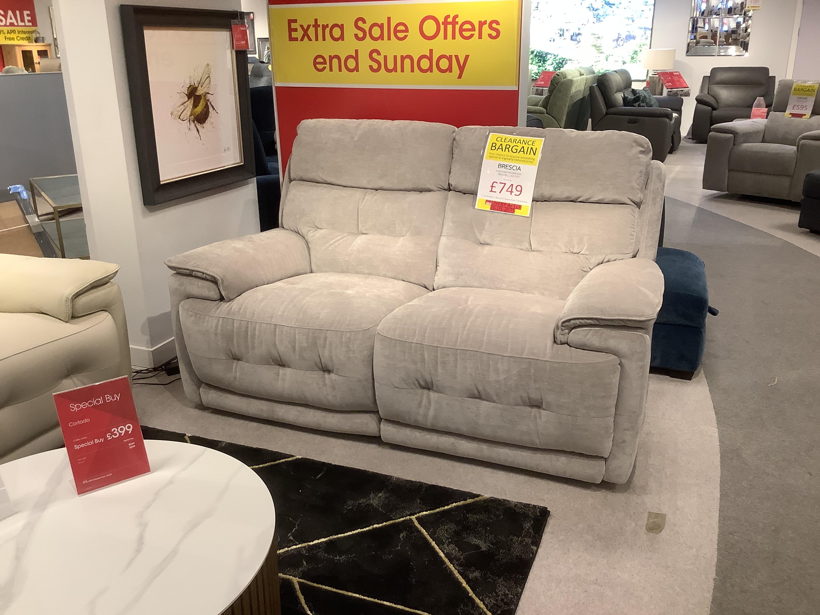 Brescia 2 Seater Power Recliner in  on Furniture Village