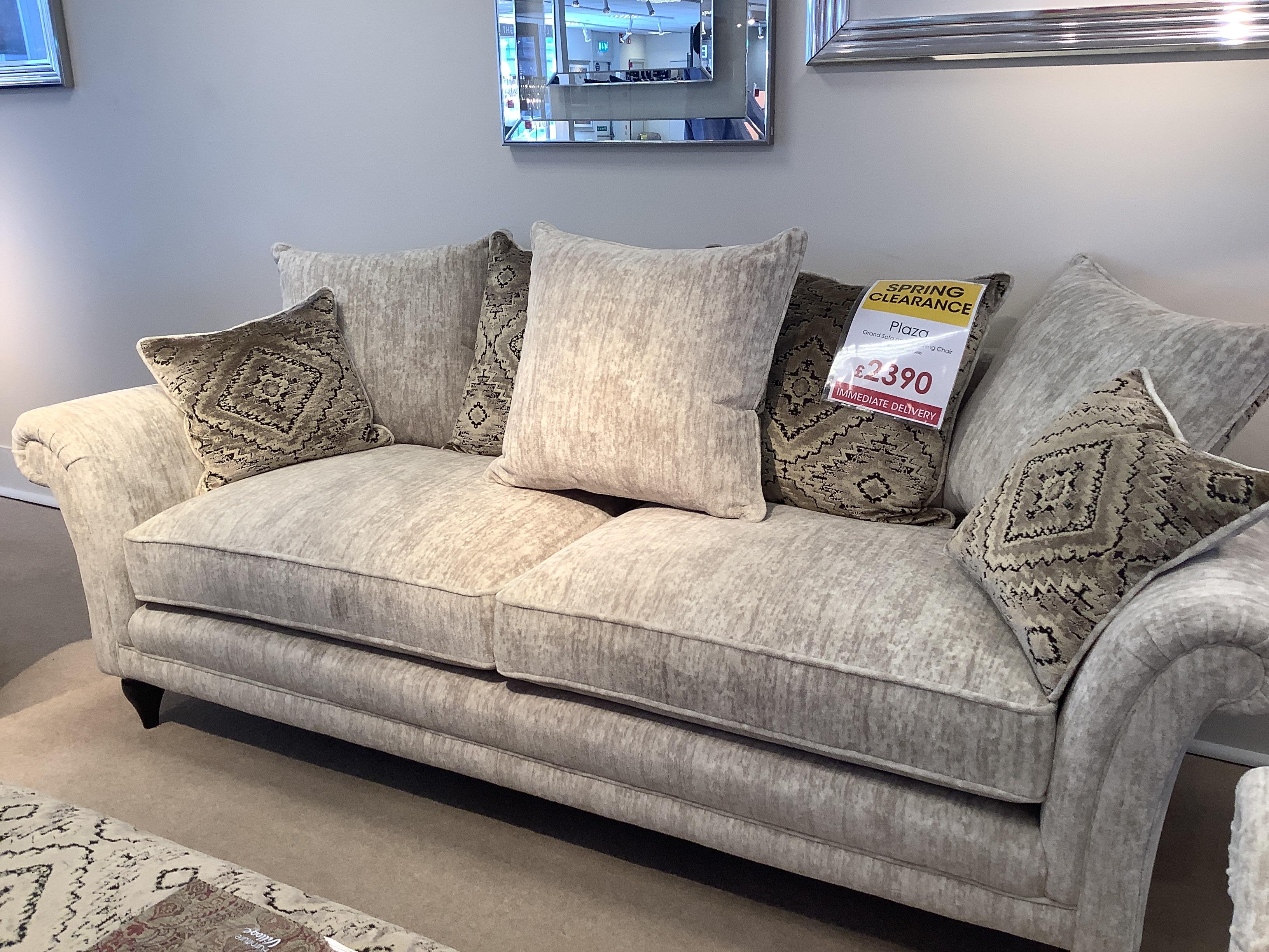 Plaza grand sofa and matching armchair in  on Furniture Village