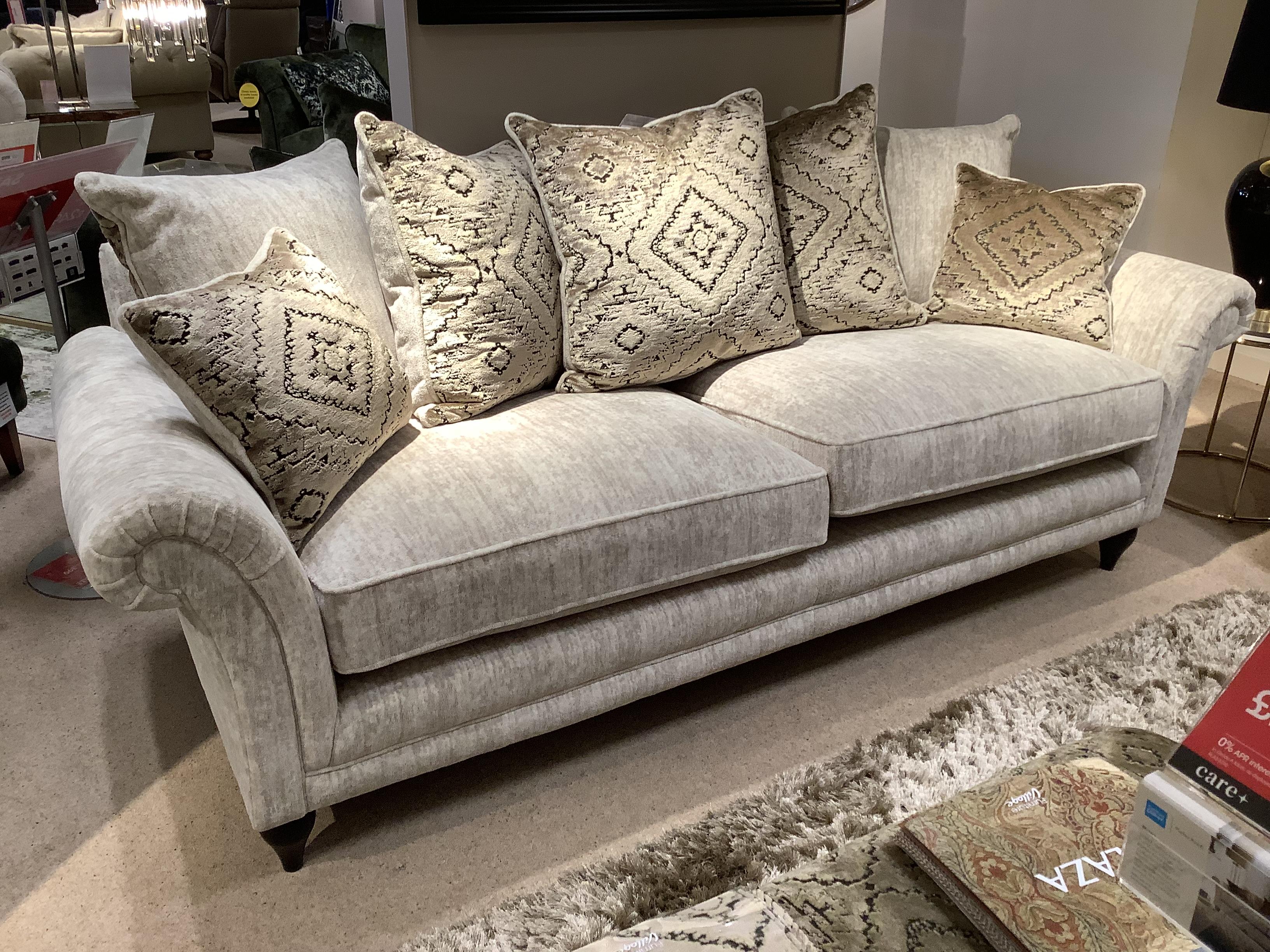 Plaza grand sofa and an arm chair in  on Furniture Village
