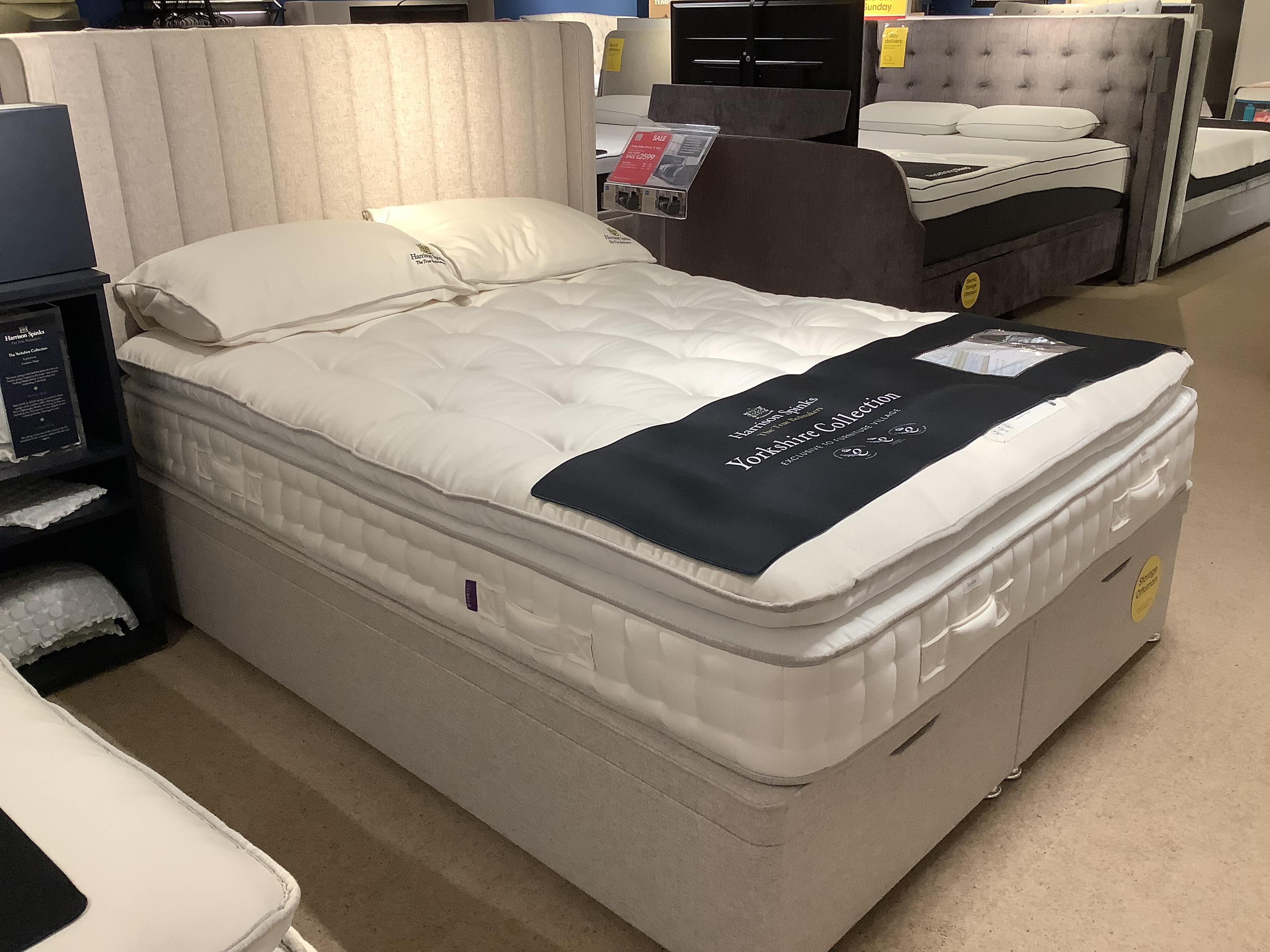 Yorkshire 10K pillowtop divan set including headboard in  on Furniture Village