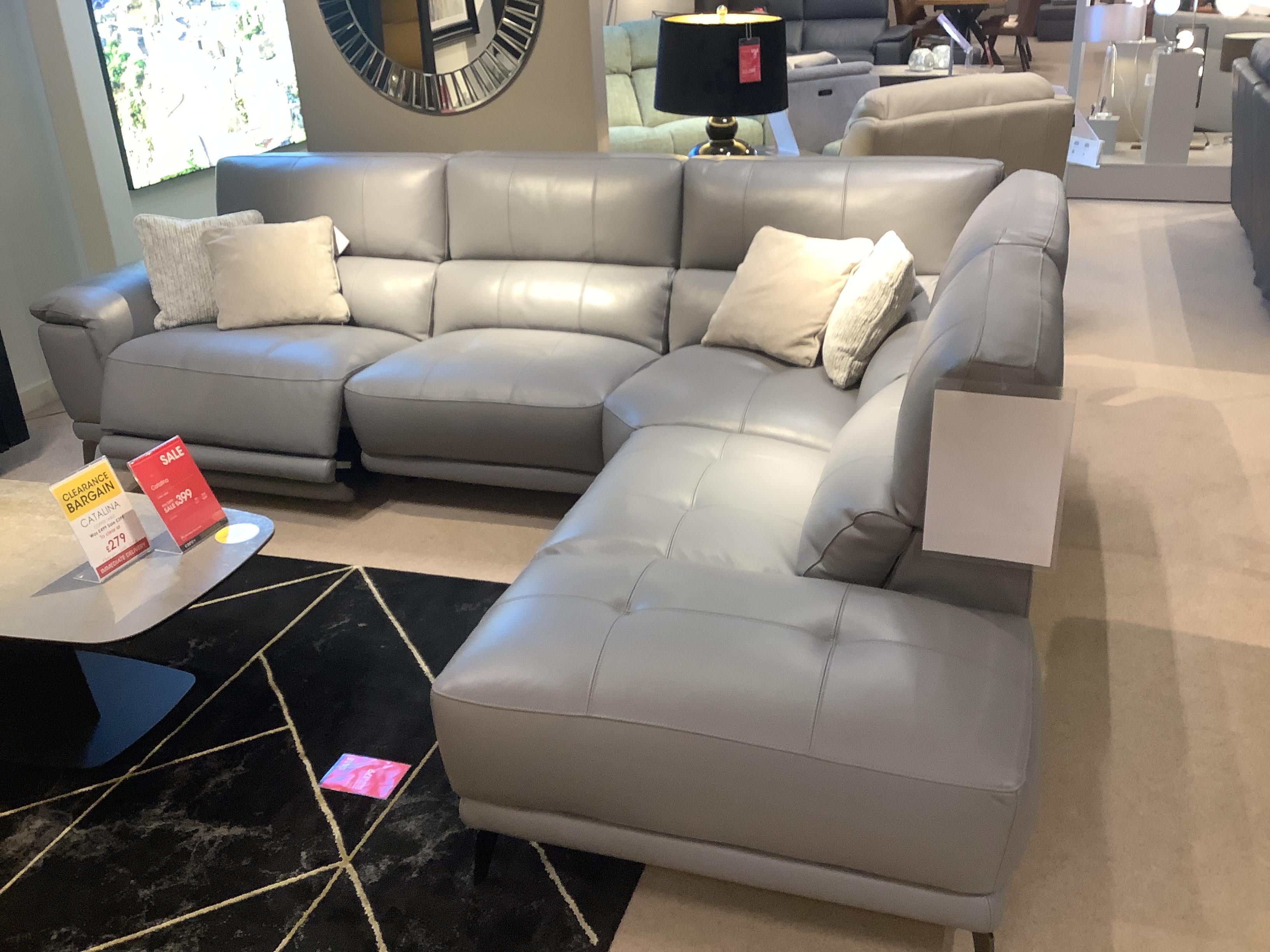 Lecce rhf power corner sofa in  on Furniture Village