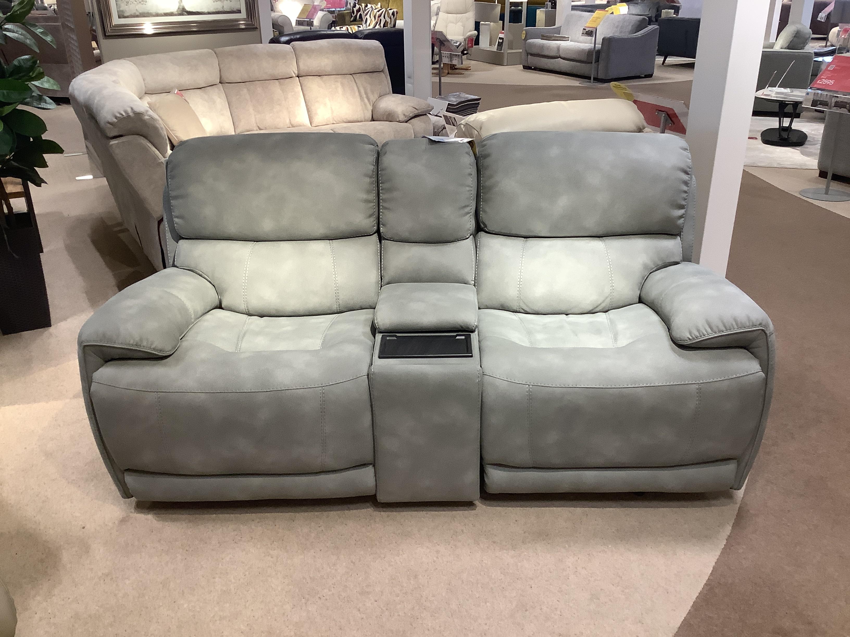 Rocco 2 seater power rocker with central console in  on Furniture Village