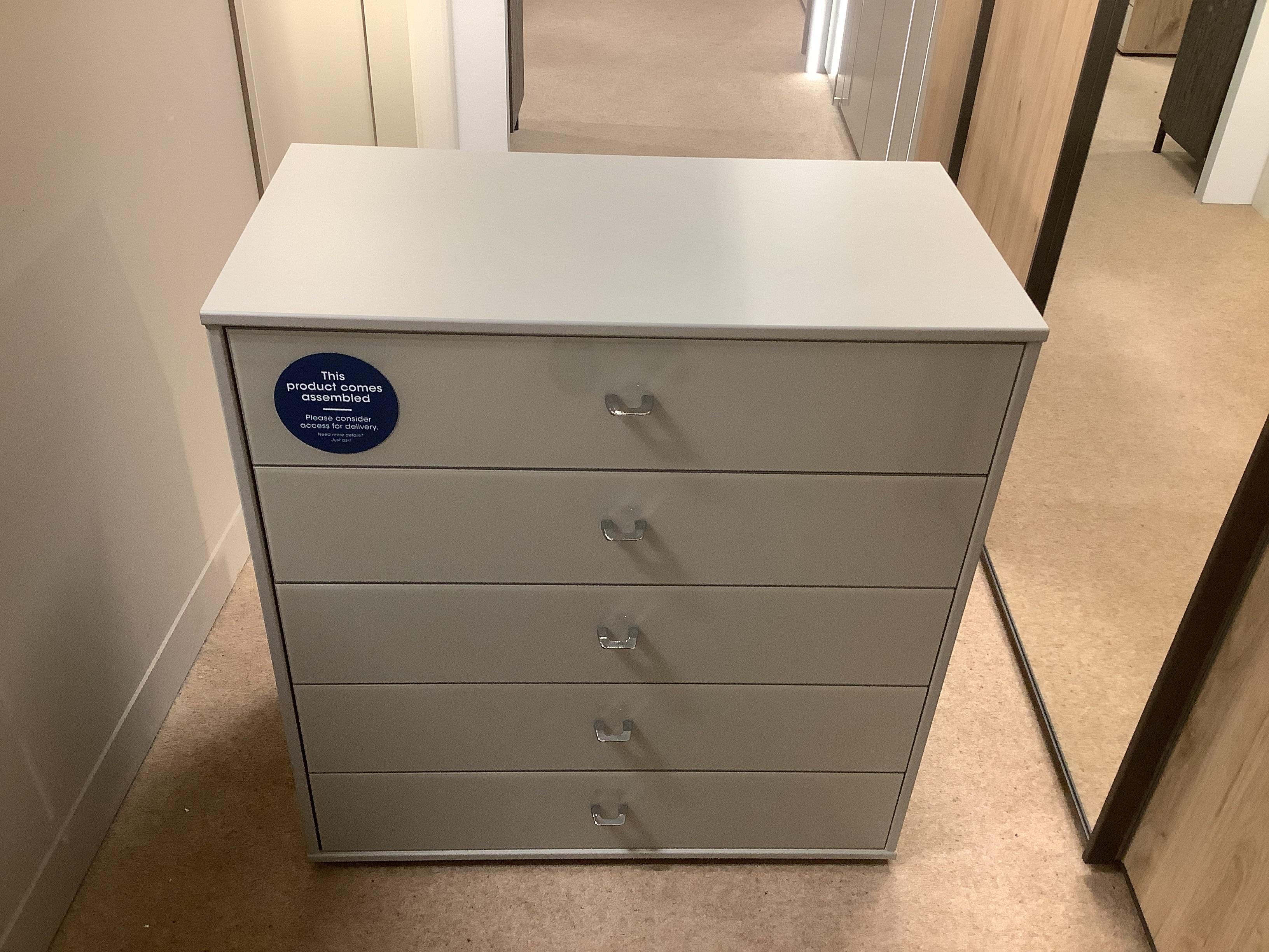 Pacifica 5 drawer chest 80cm in  on Furniture Village