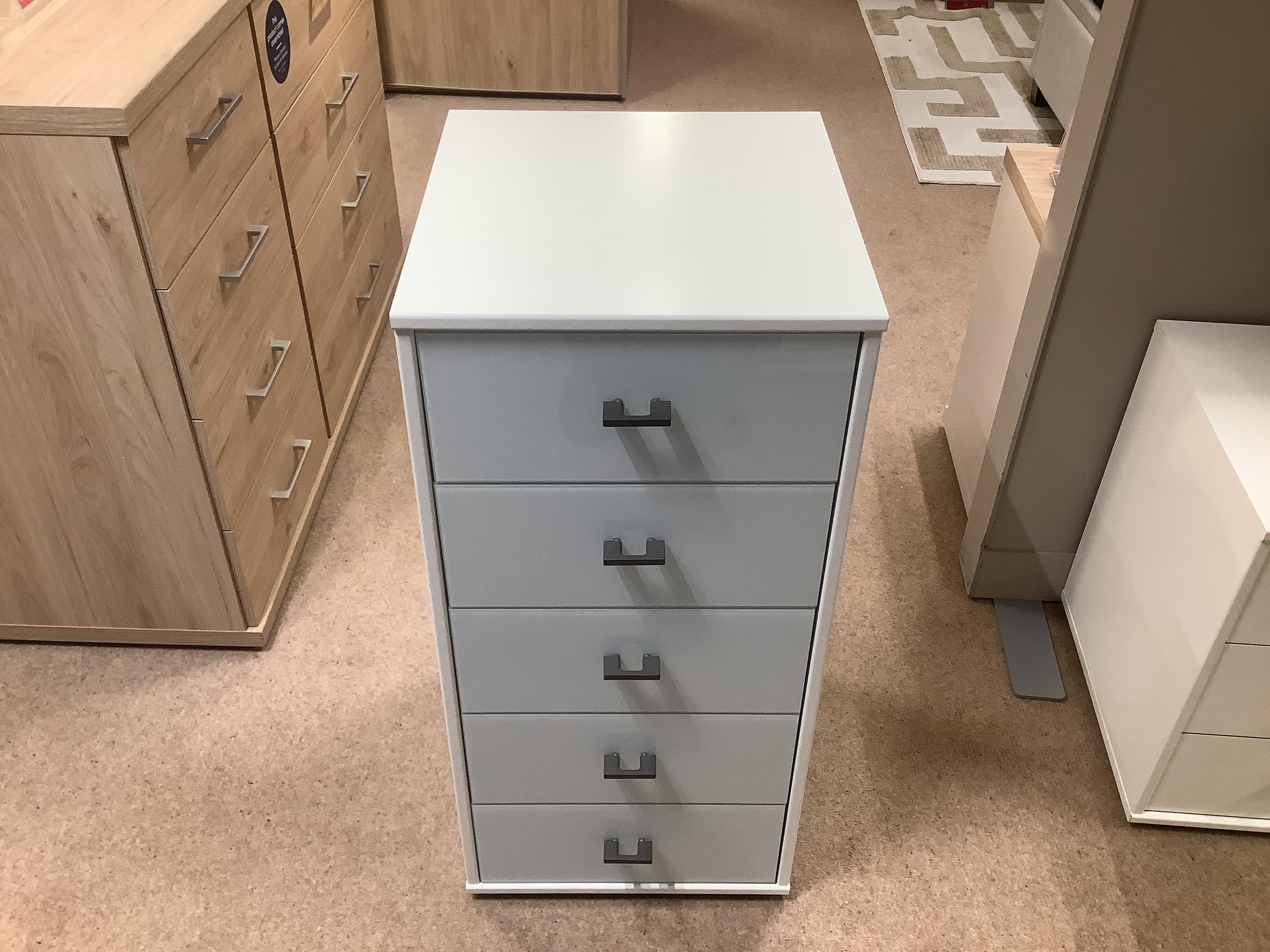 Dallas 5 drawer chest 40cm in  on Furniture Village