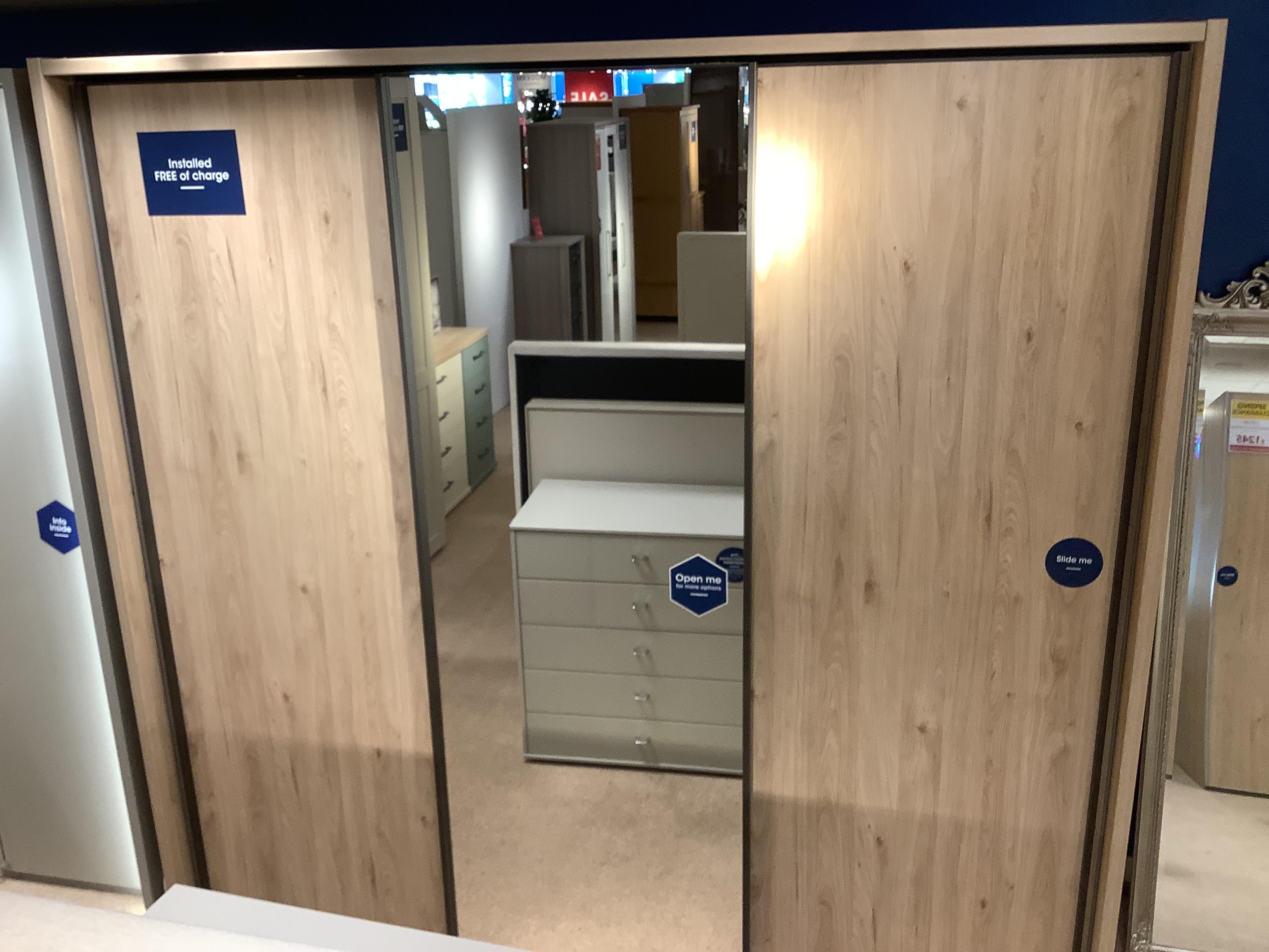 Dallas 3 door sliding wardrobe in  on Furniture Village