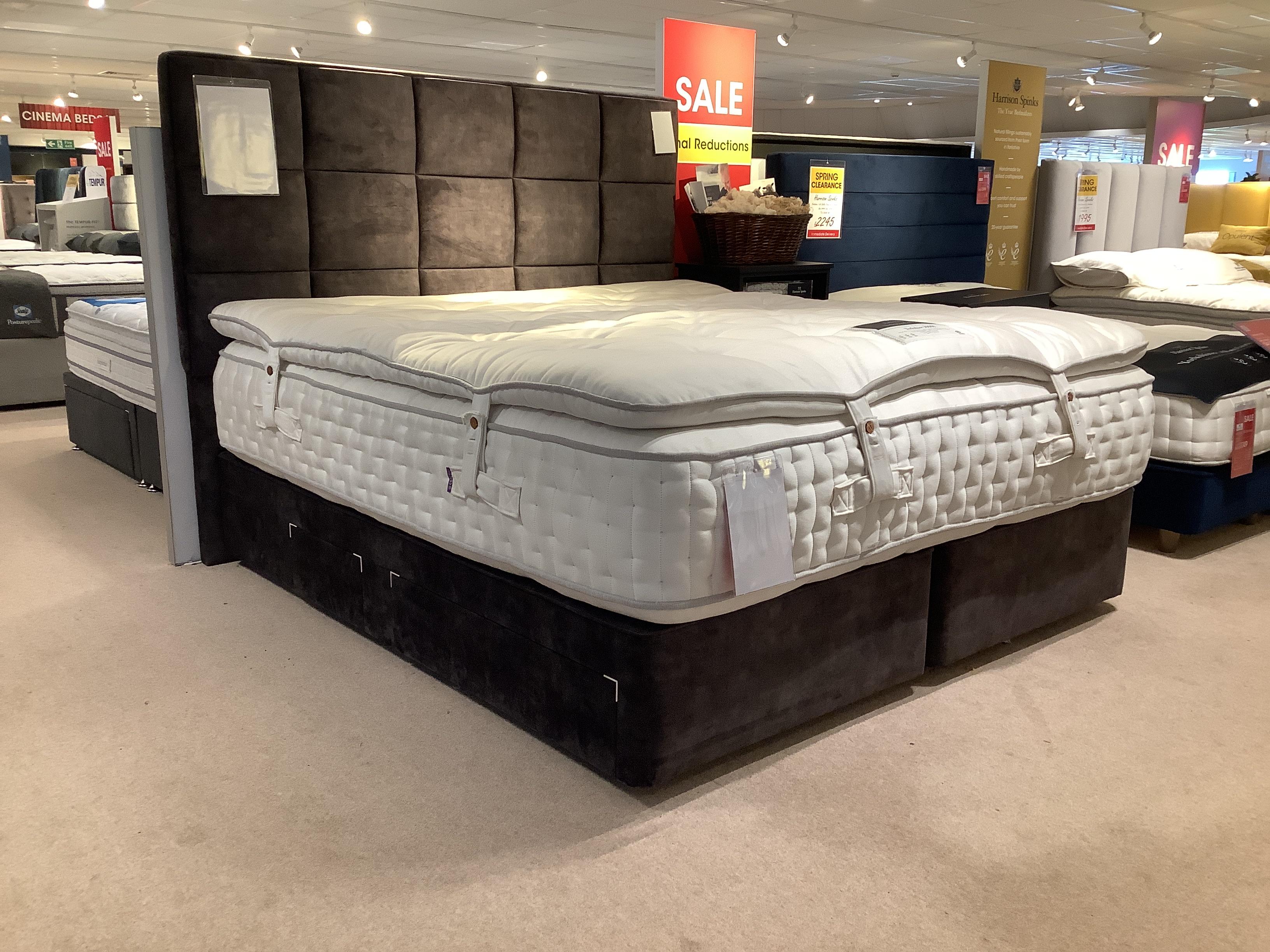 Yorkshire 30k 2+2 drawer divan set and headboard in  on Furniture Village