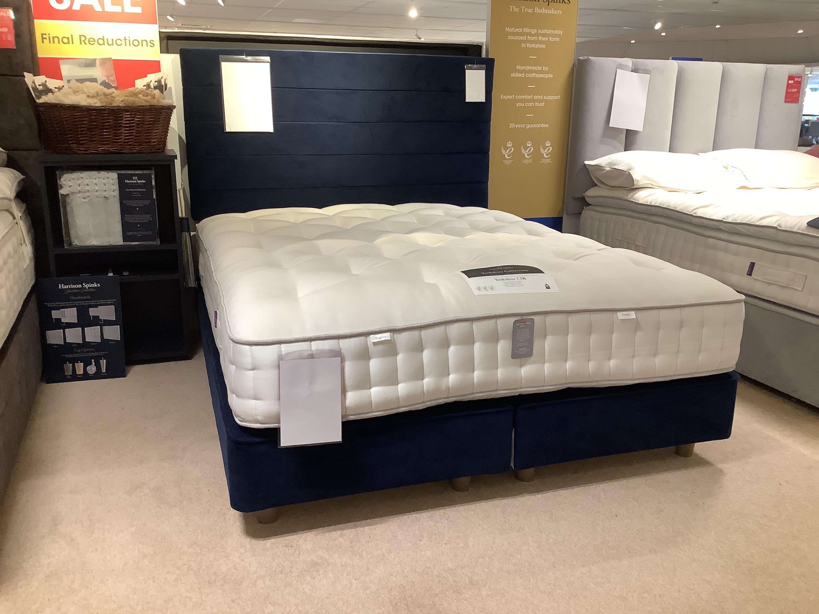 Yorkshire 7.5K shallow divan set and headboard in  on Furniture Village