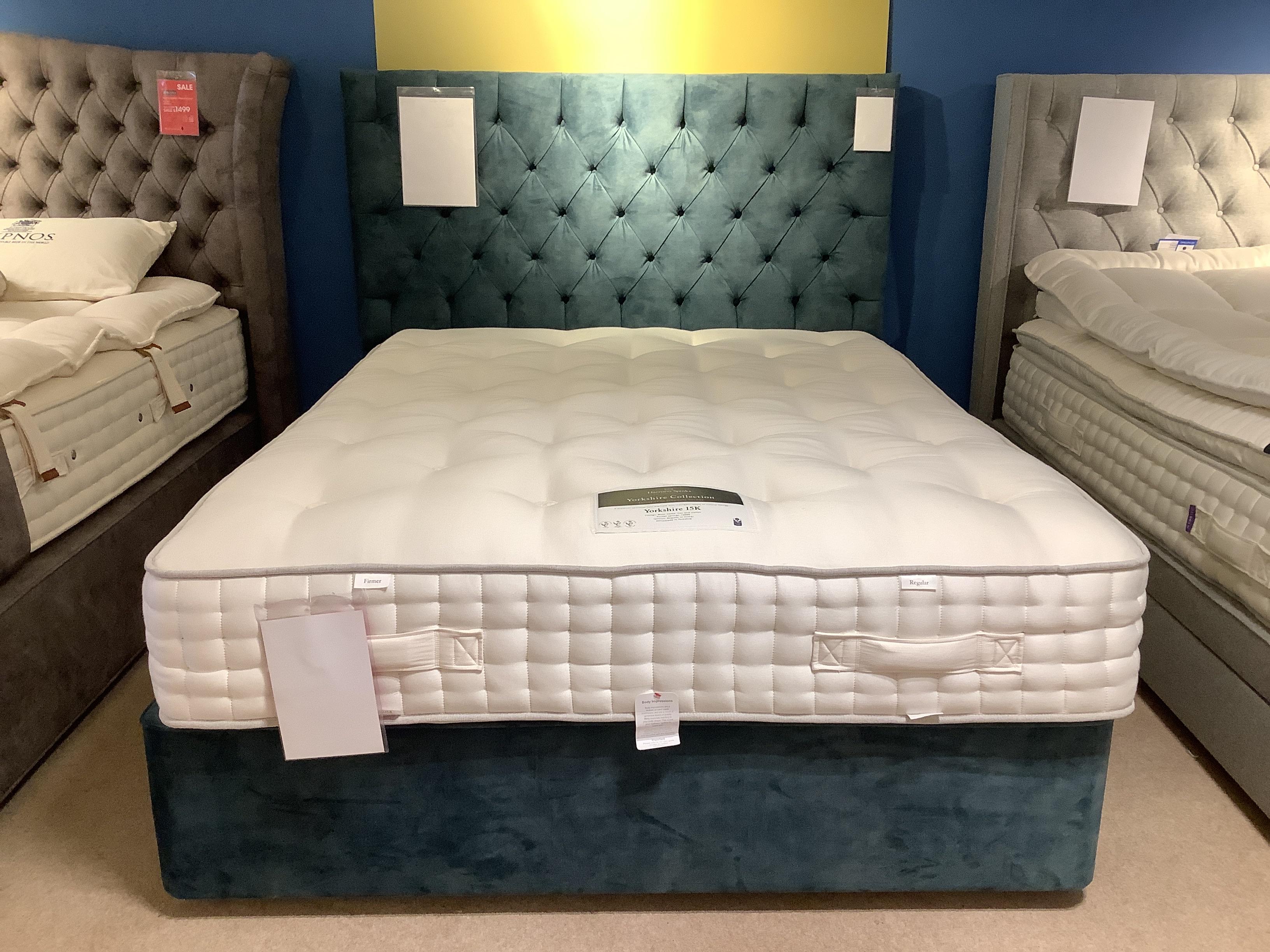 Yorkshire 15k 2 drawer divan set and headboard in  on Furniture Village