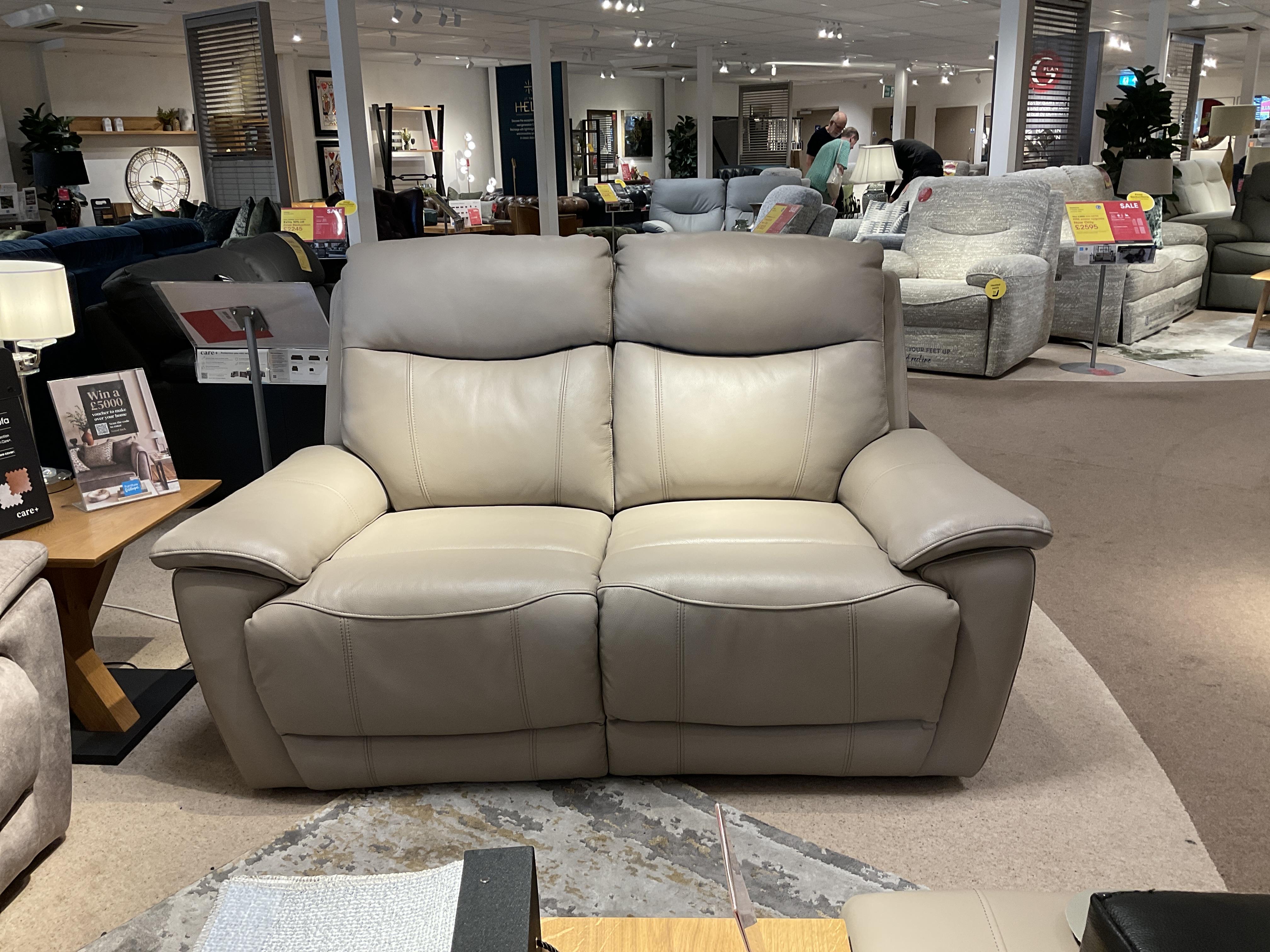 Sloane 2 Seater Leather Power Recliner Sofa in  on Furniture Village