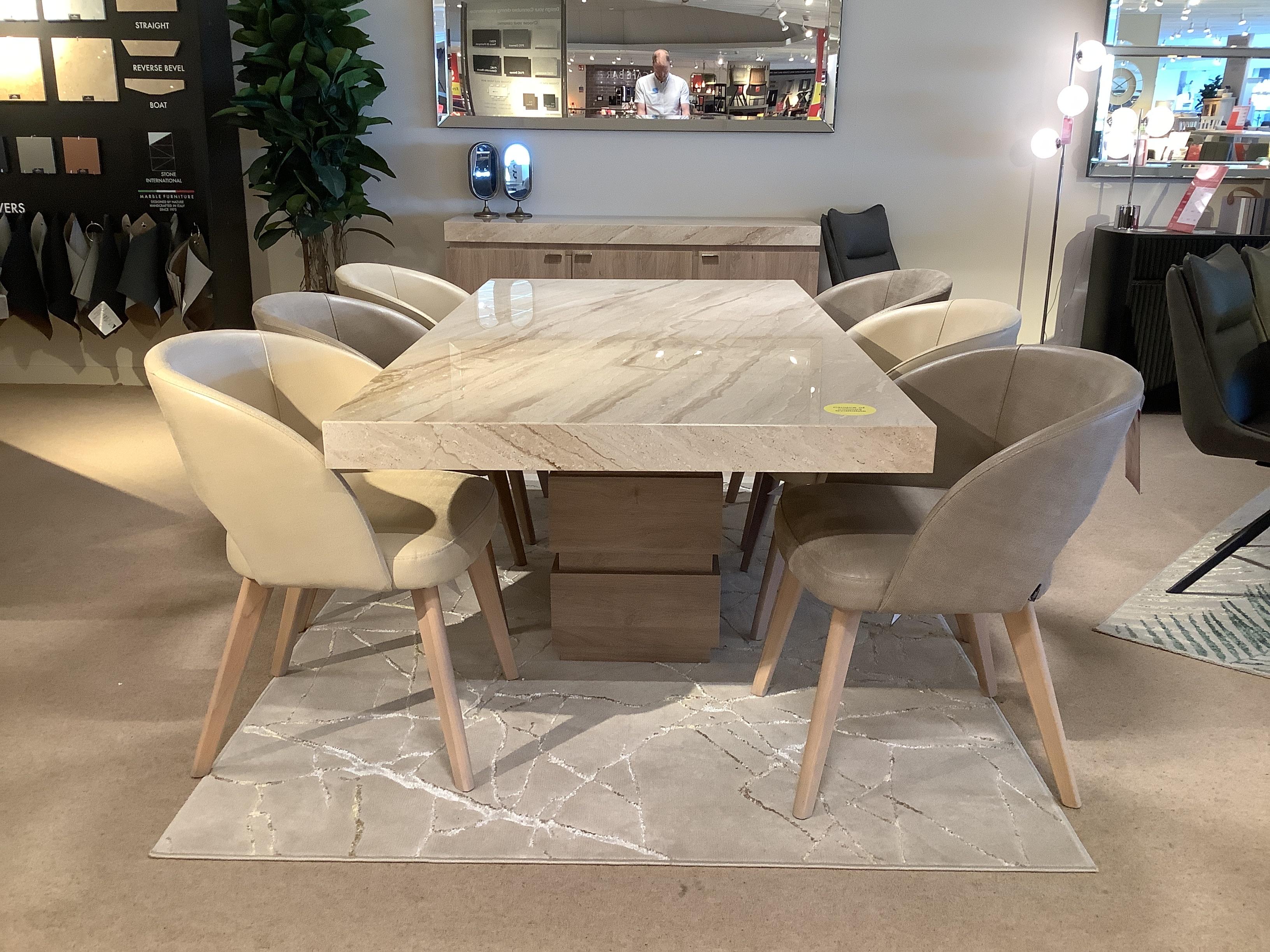 Stone International Goya dining table, 6 chairs, Sideboard & rug. in  on Furniture Village