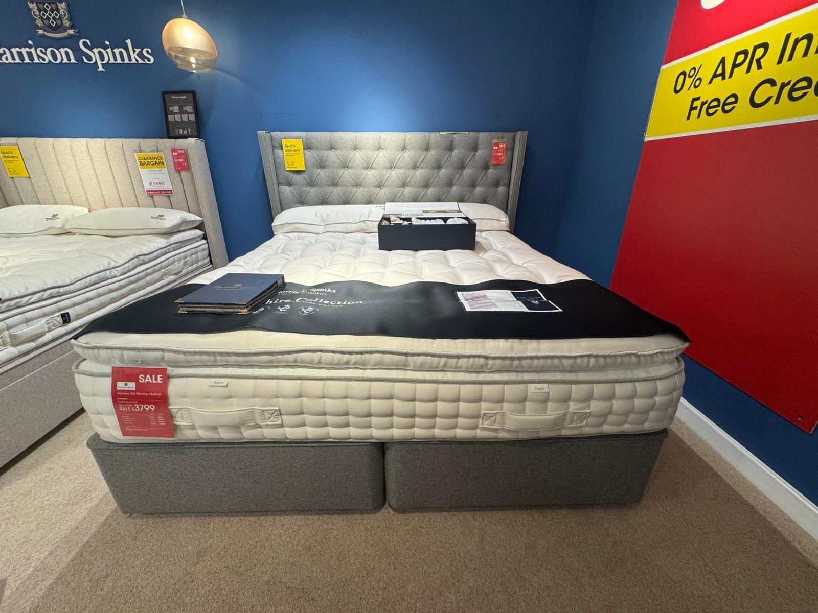 YORKSHIRE 20K SUPERKING DIVAN SET WITH HEADBOARD in  on Furniture Village
