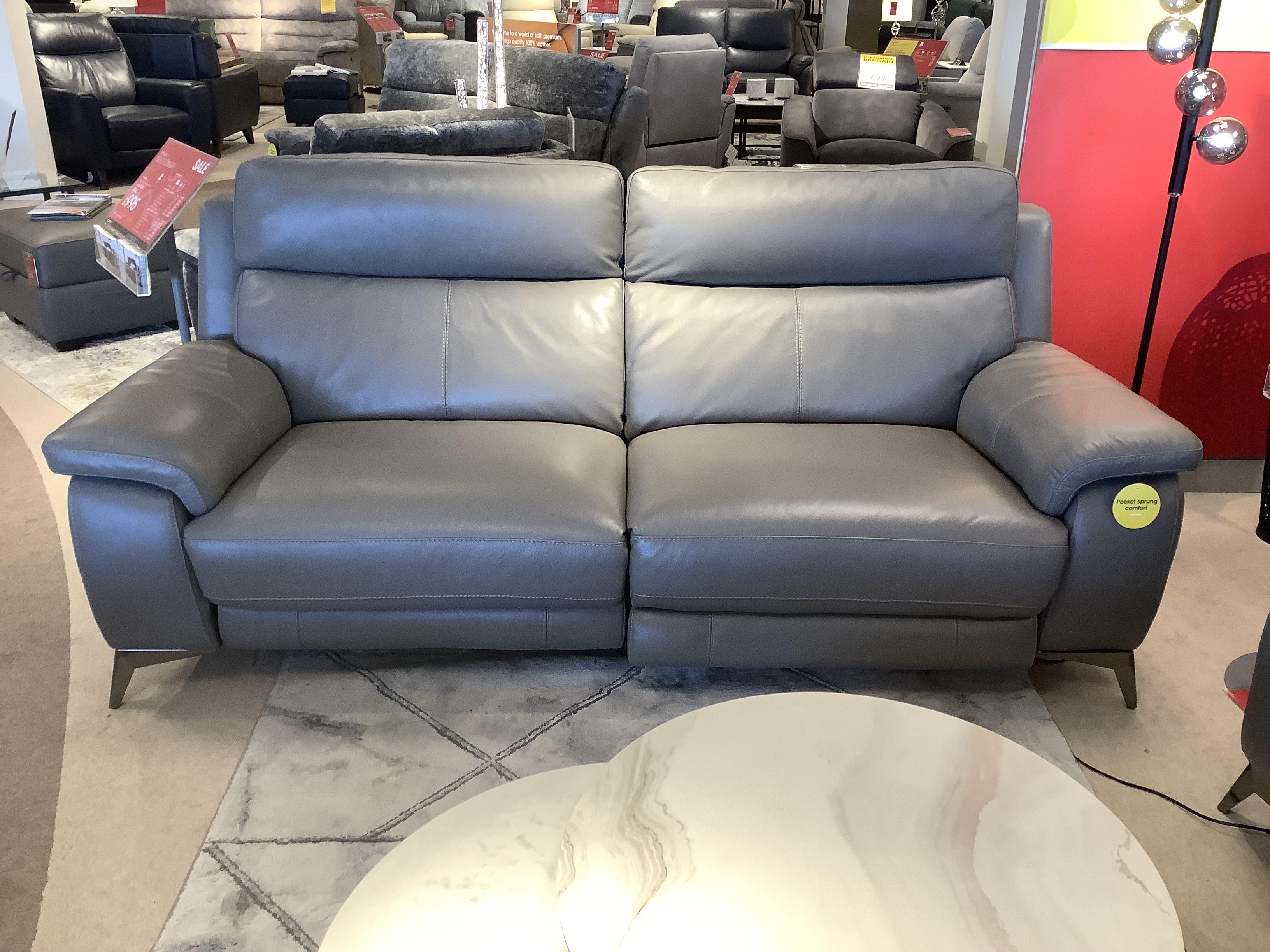 Missouri 3 Seater Power Sofa & Power Chair With Power Headrest in  on Furniture Village