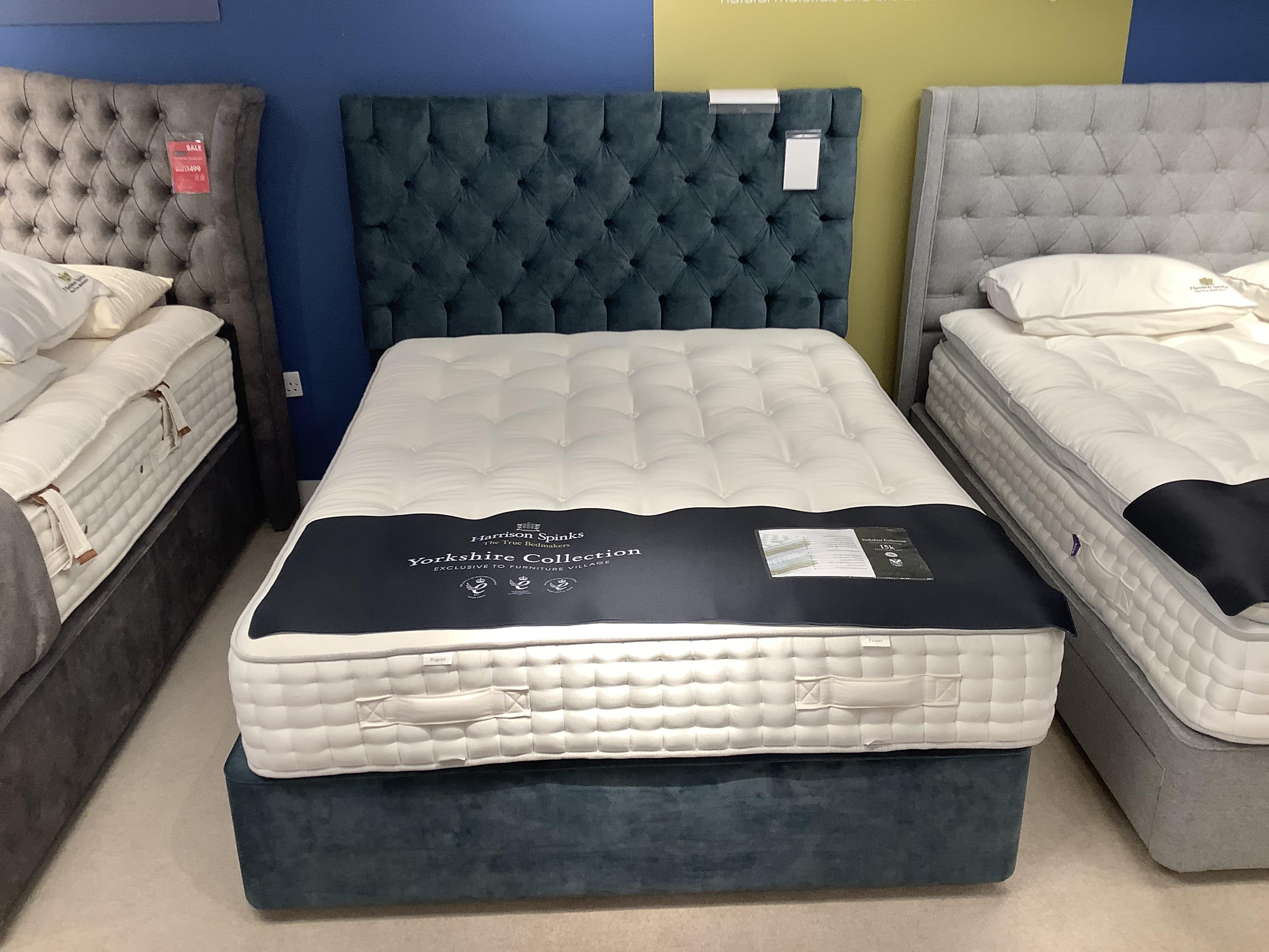 Yorkshire 15k King Size Divan @ Headboard with 2 Drawers in  on Furniture Village