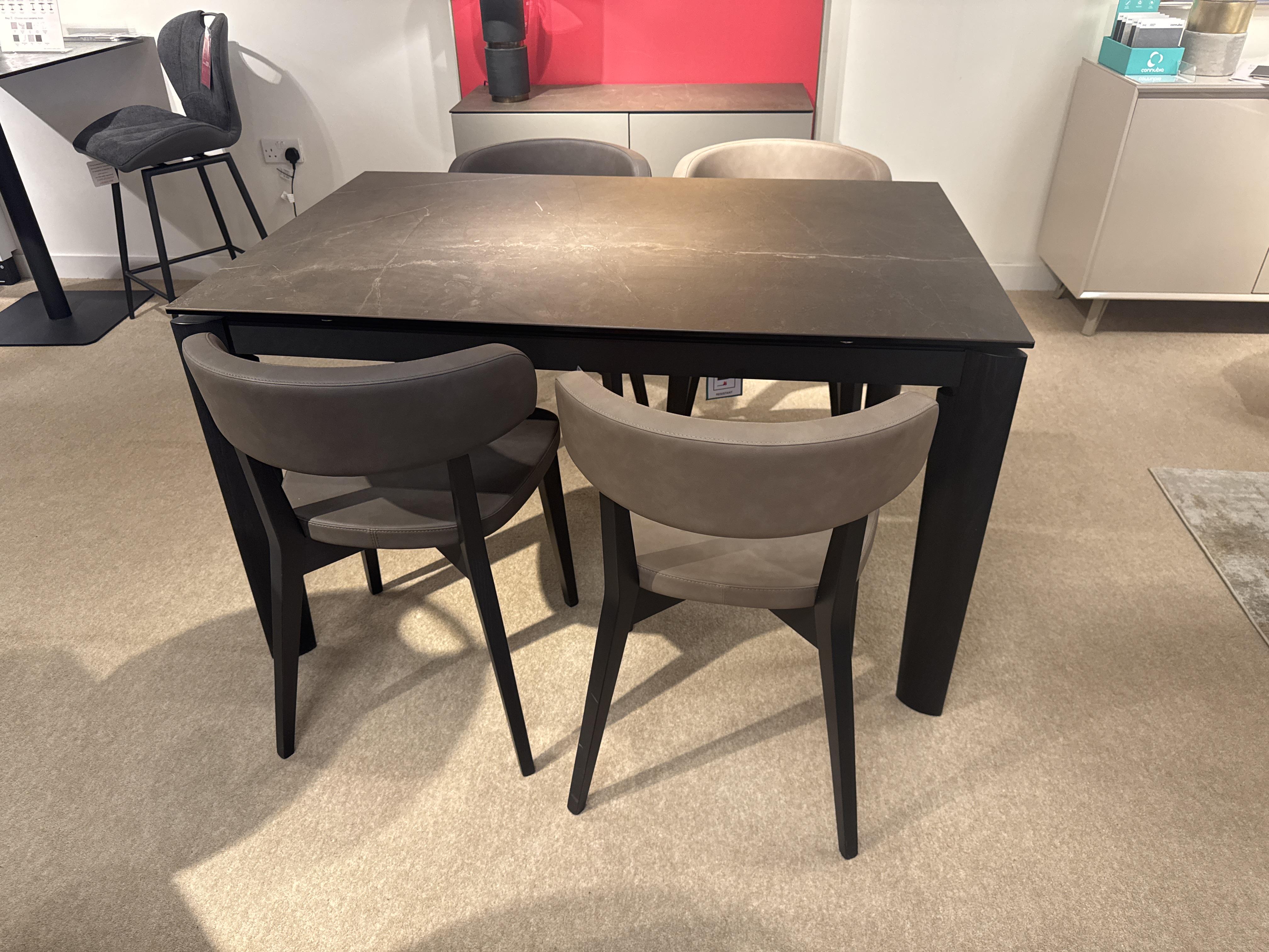 Rosa extending table with 6 chairs and sideboard in  on Furniture Village