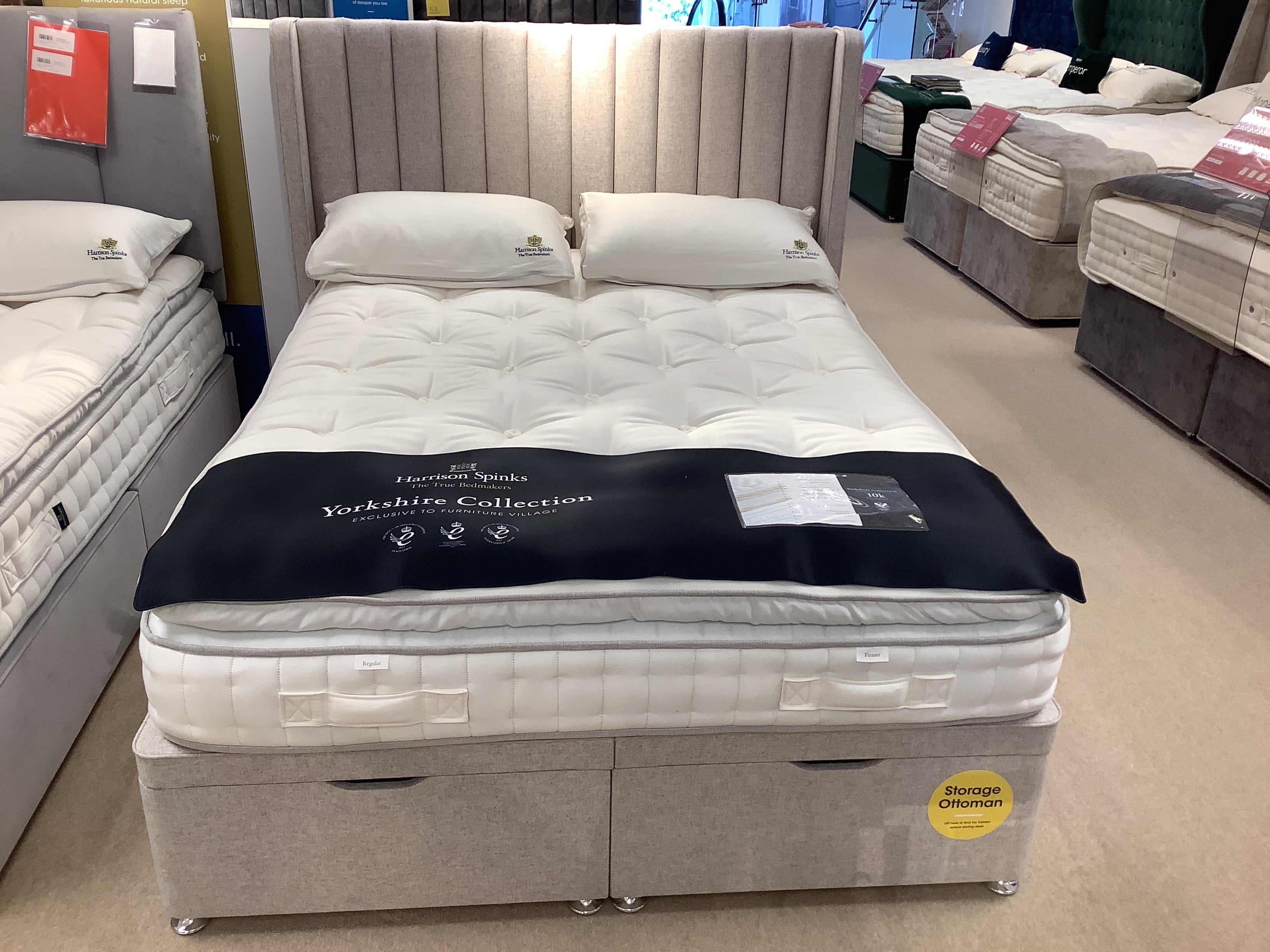 Yorkshire 10K King Ottoman Divan, Headboard in  on Furniture Village