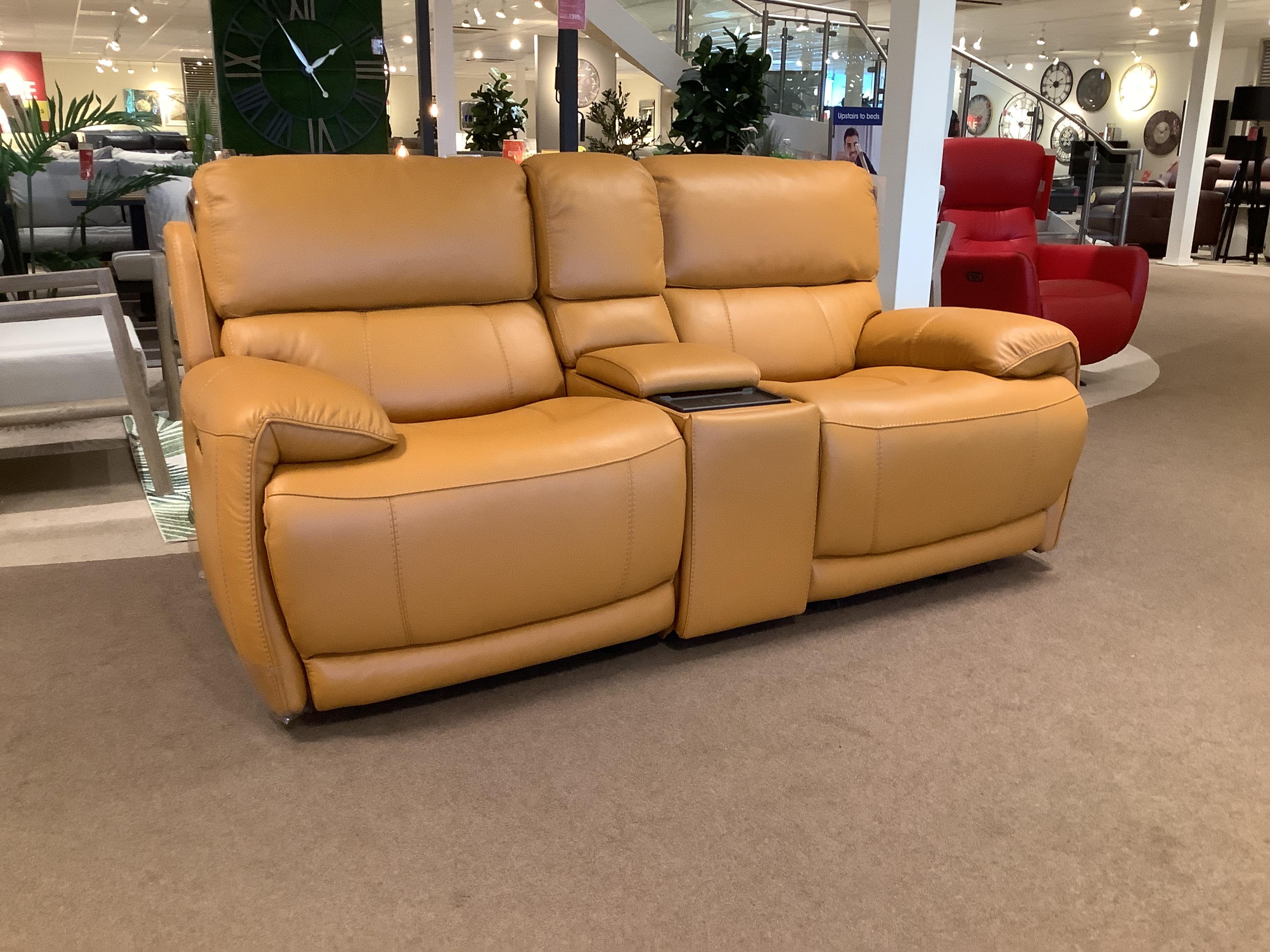 Rocco 2 seater power sofa with power console in  on Furniture Village