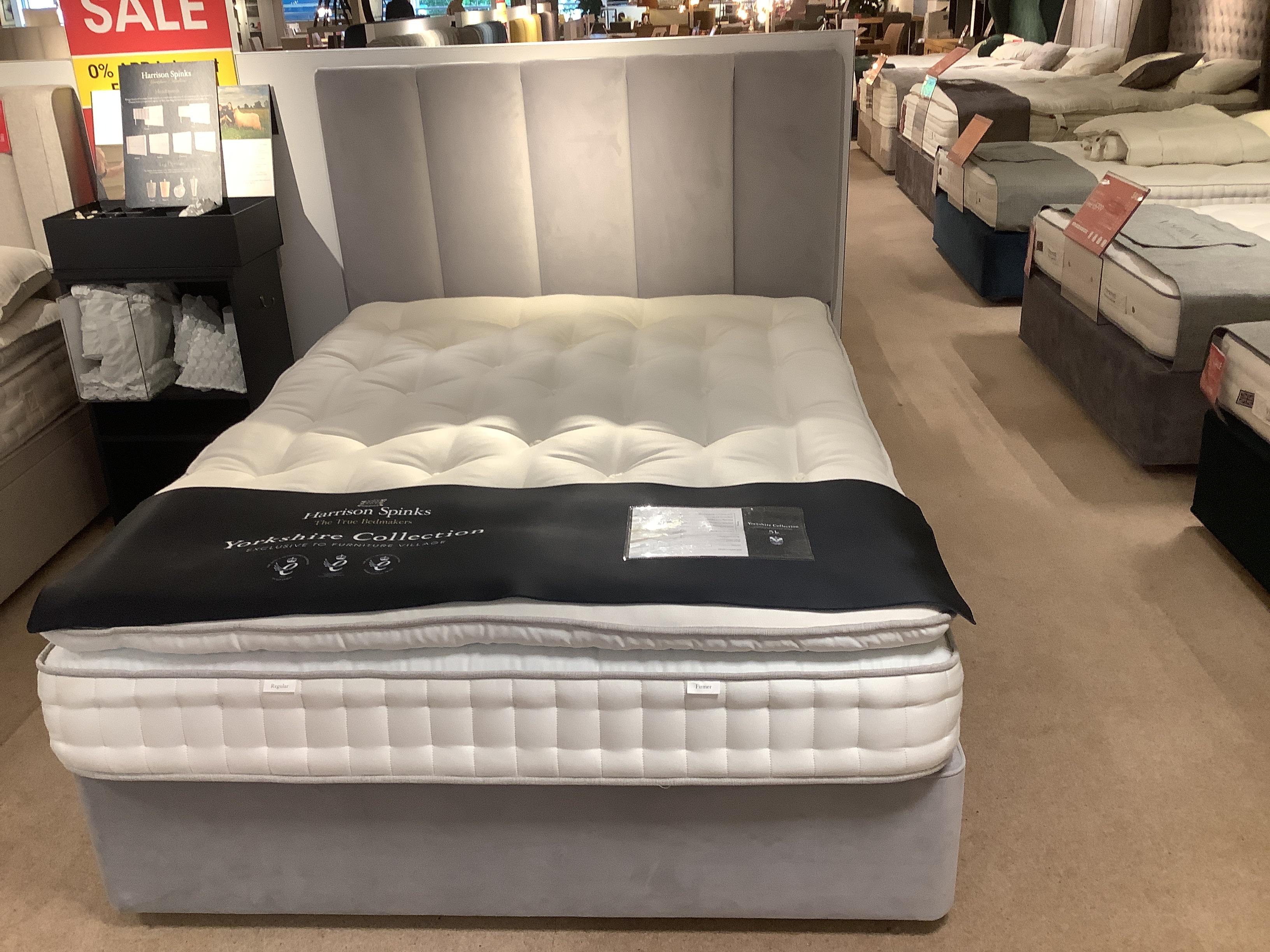 Yorkshire 5k divan set 5’0 king-size no storage & Cedar headbord in  on Furniture Village