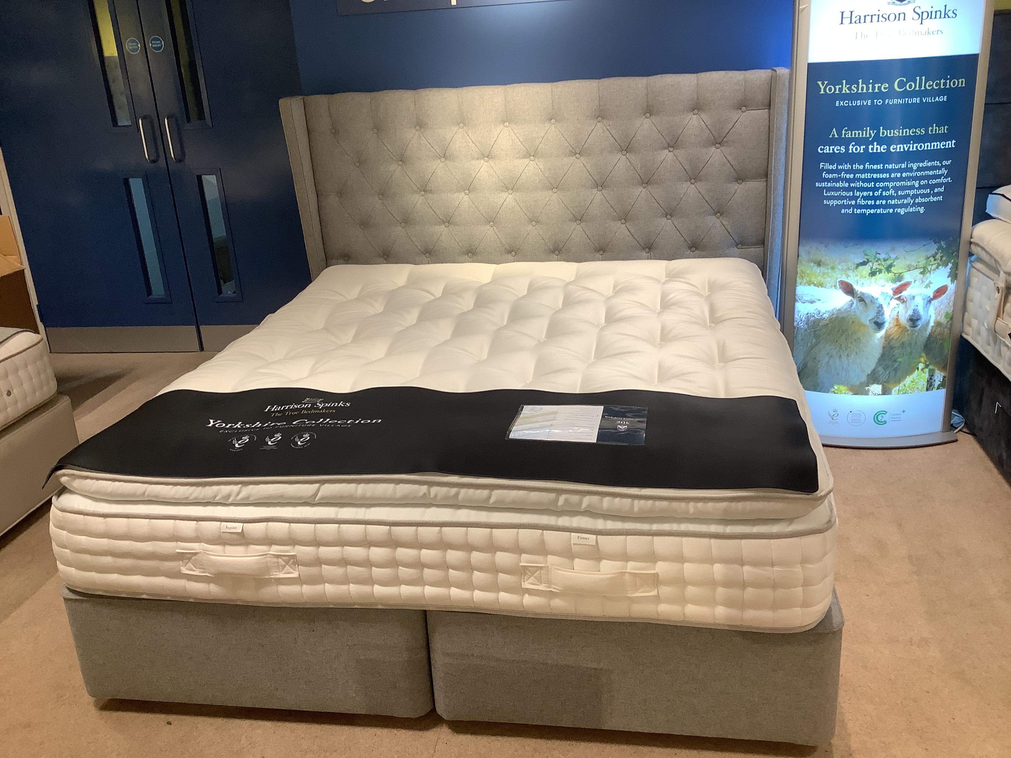 Yorkshire 20k divan set 6’0 super-king with 2 drawers & Mulberry headboard in  on Furniture Village