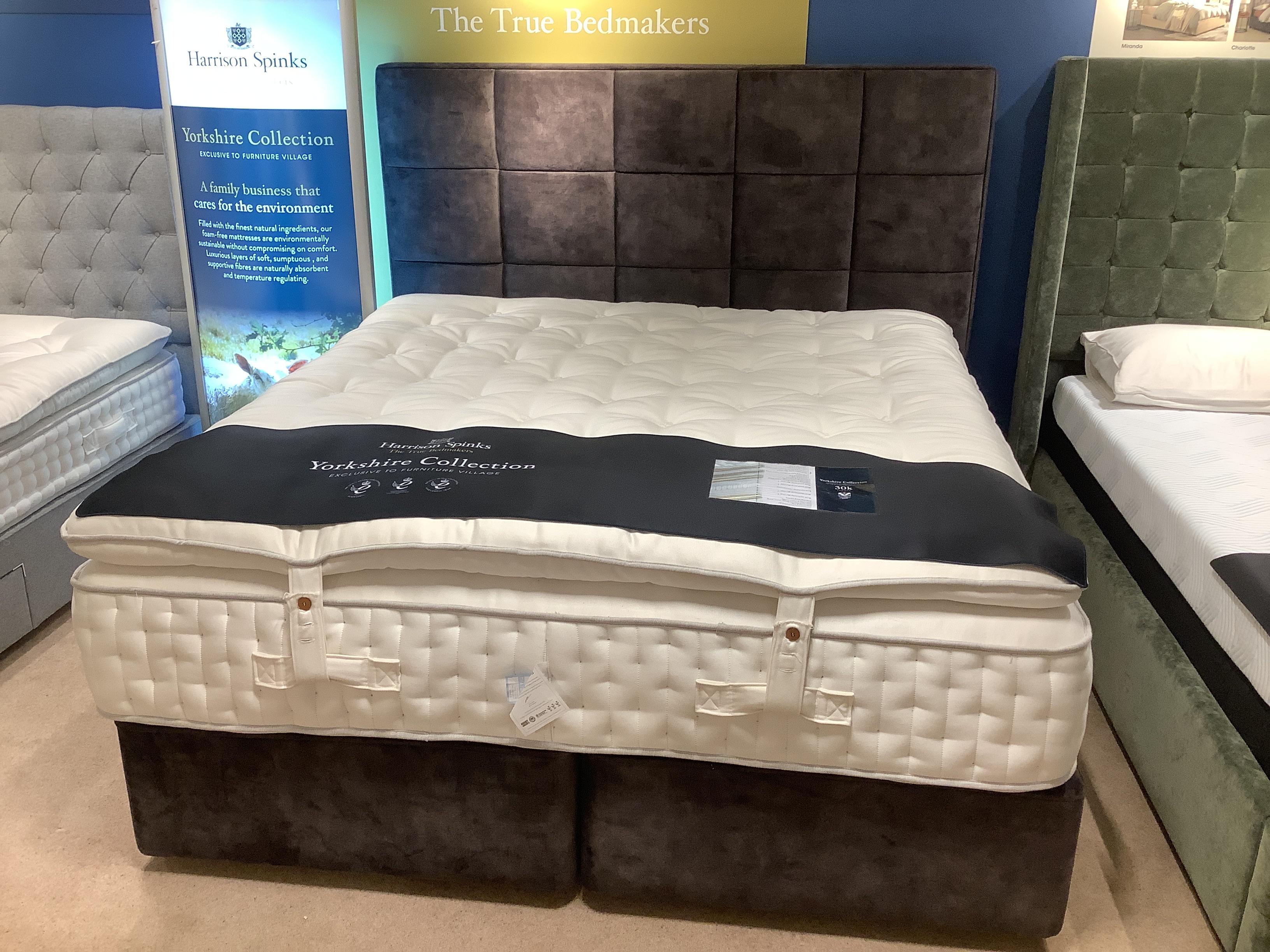 Yorkshire 30k divan set 6’0 super-king with 2+2 drawers & Chestnut headboard in  on Furniture Village
