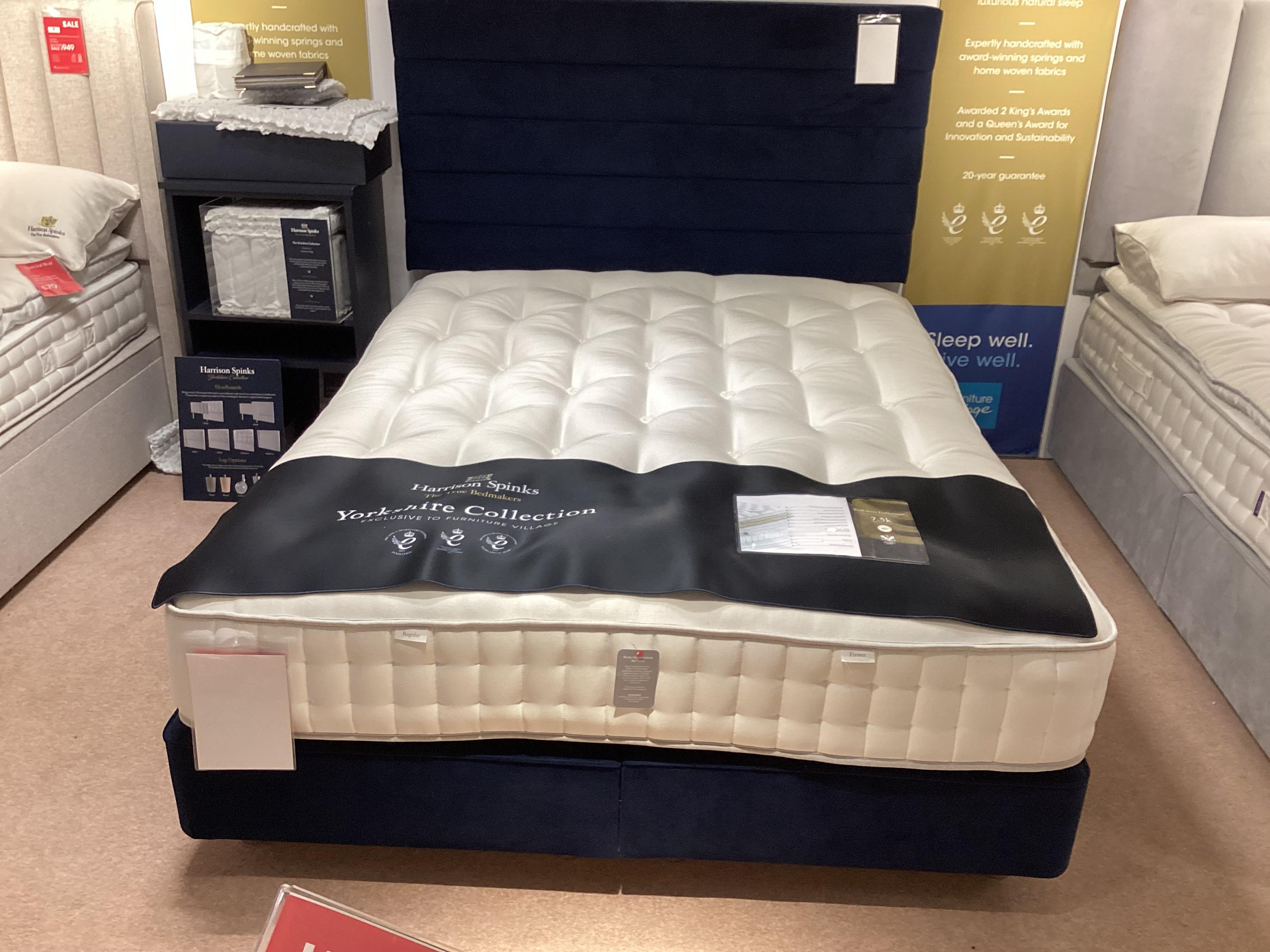Harrison Spinks Yorkshire 7.5K 5'0" King Size Divan and Heeadboard in  on Furniture Village
